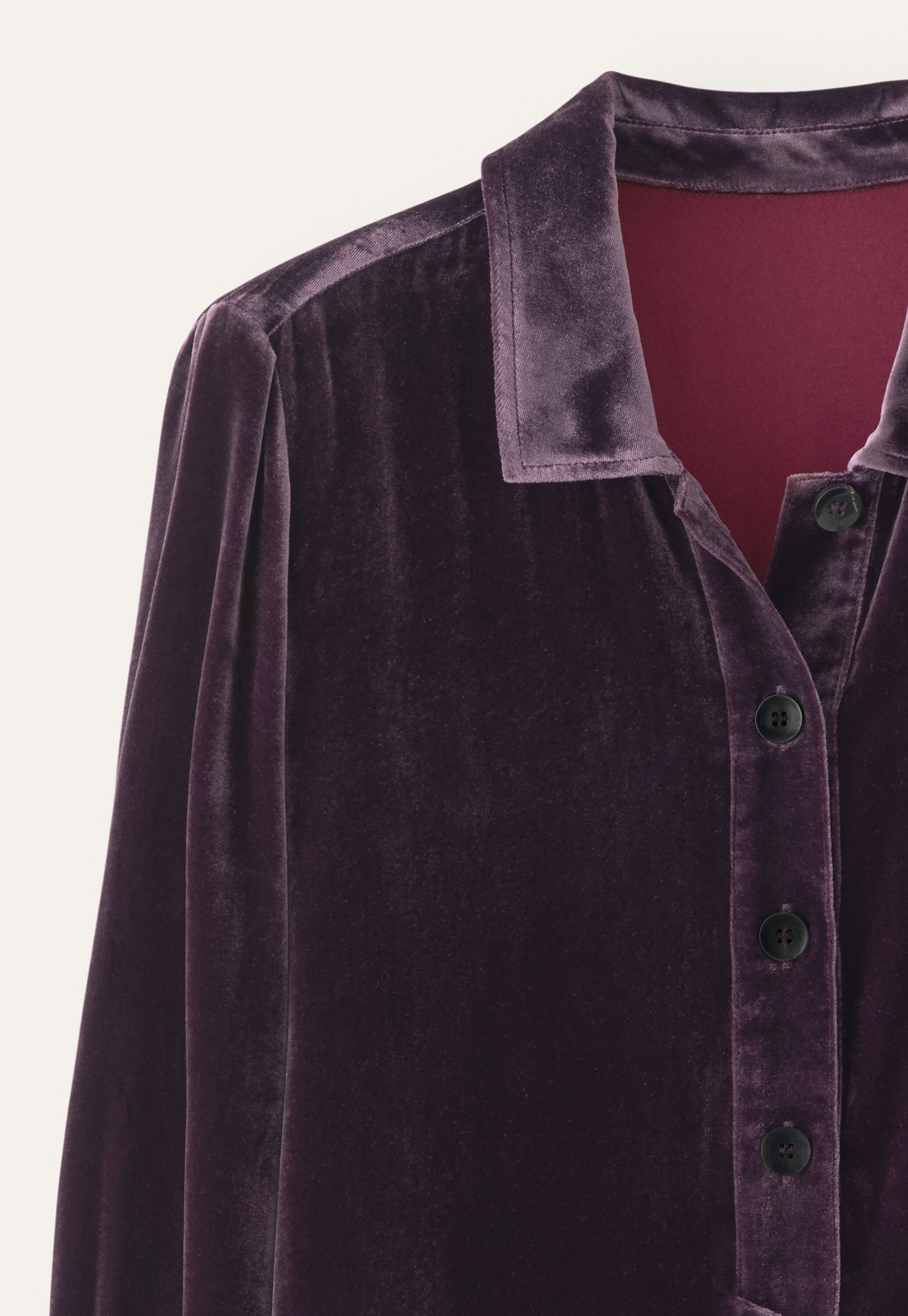 Velvet collared top