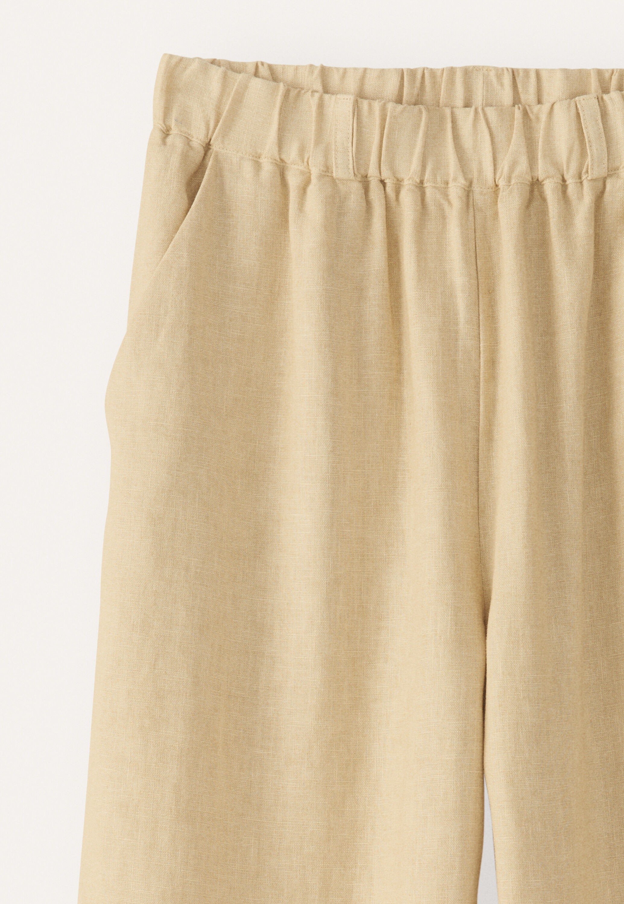 Cropped trousers, Butter yellow, large