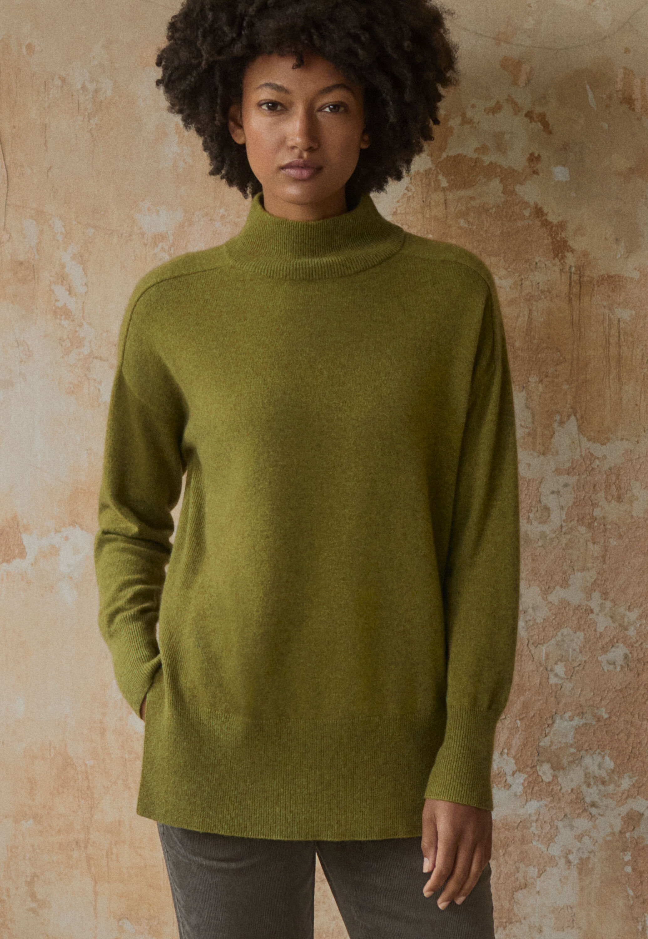 Funnel-neck sweater