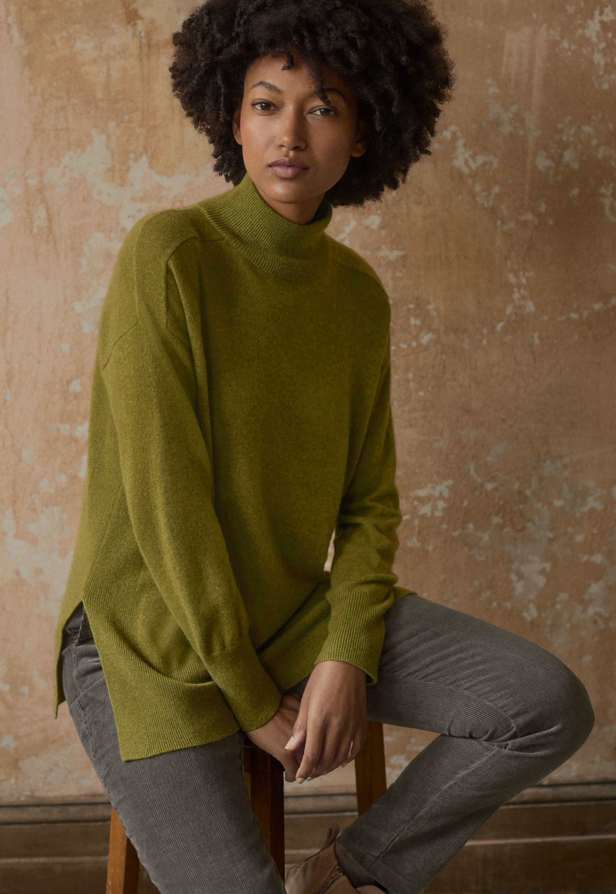 Funnel-neck sweater
