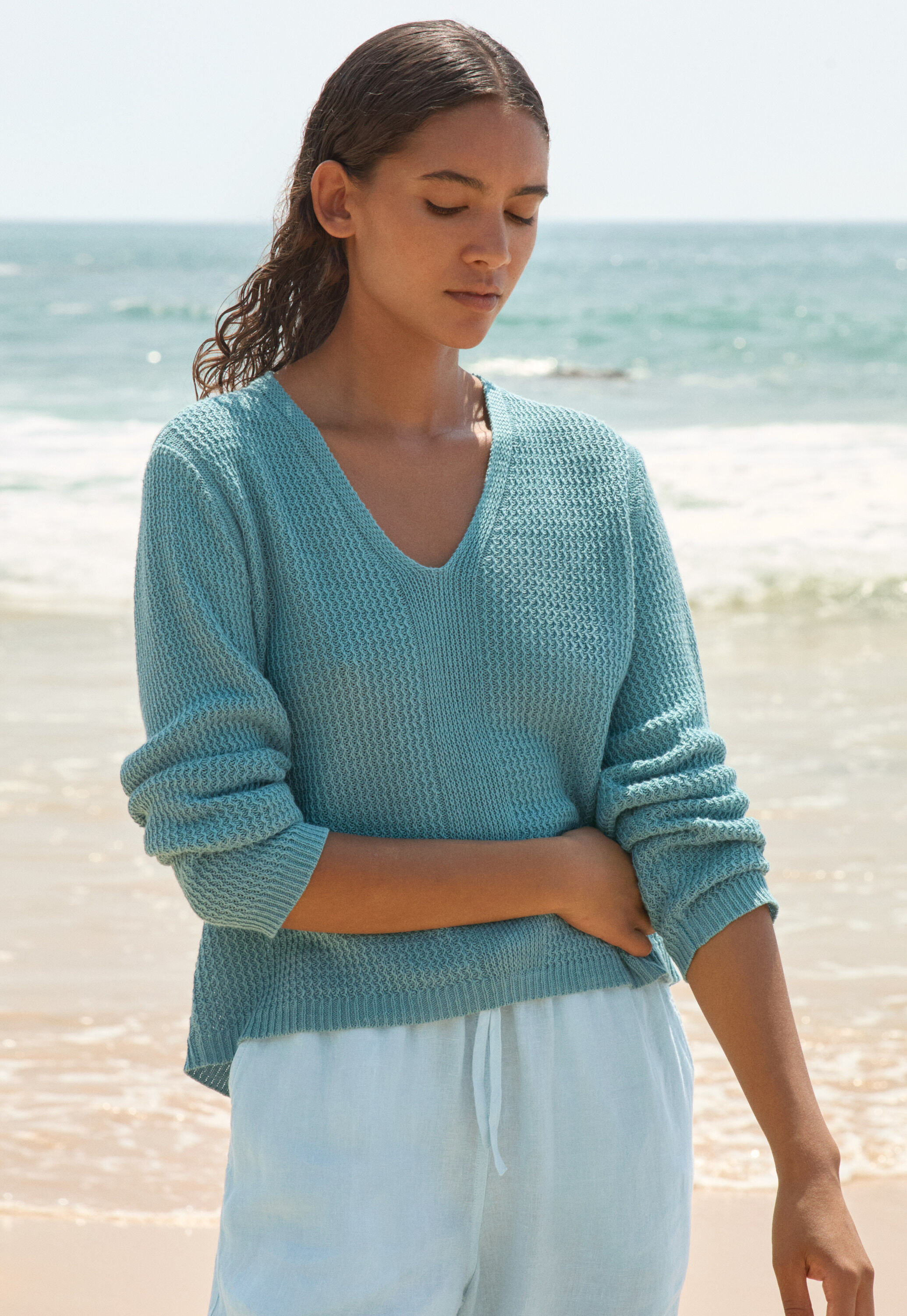 V-neck sweater