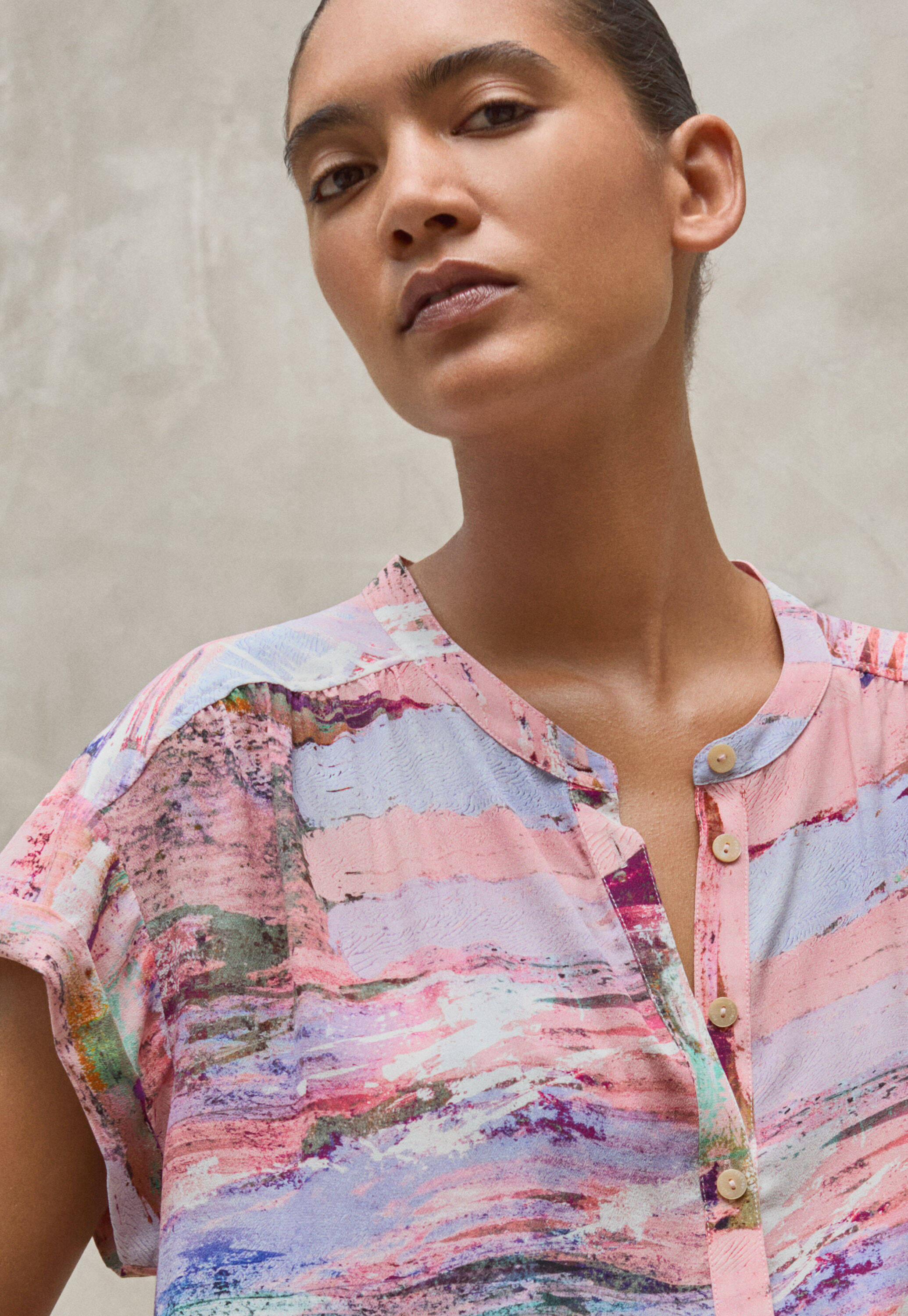 Printed boxy shirt