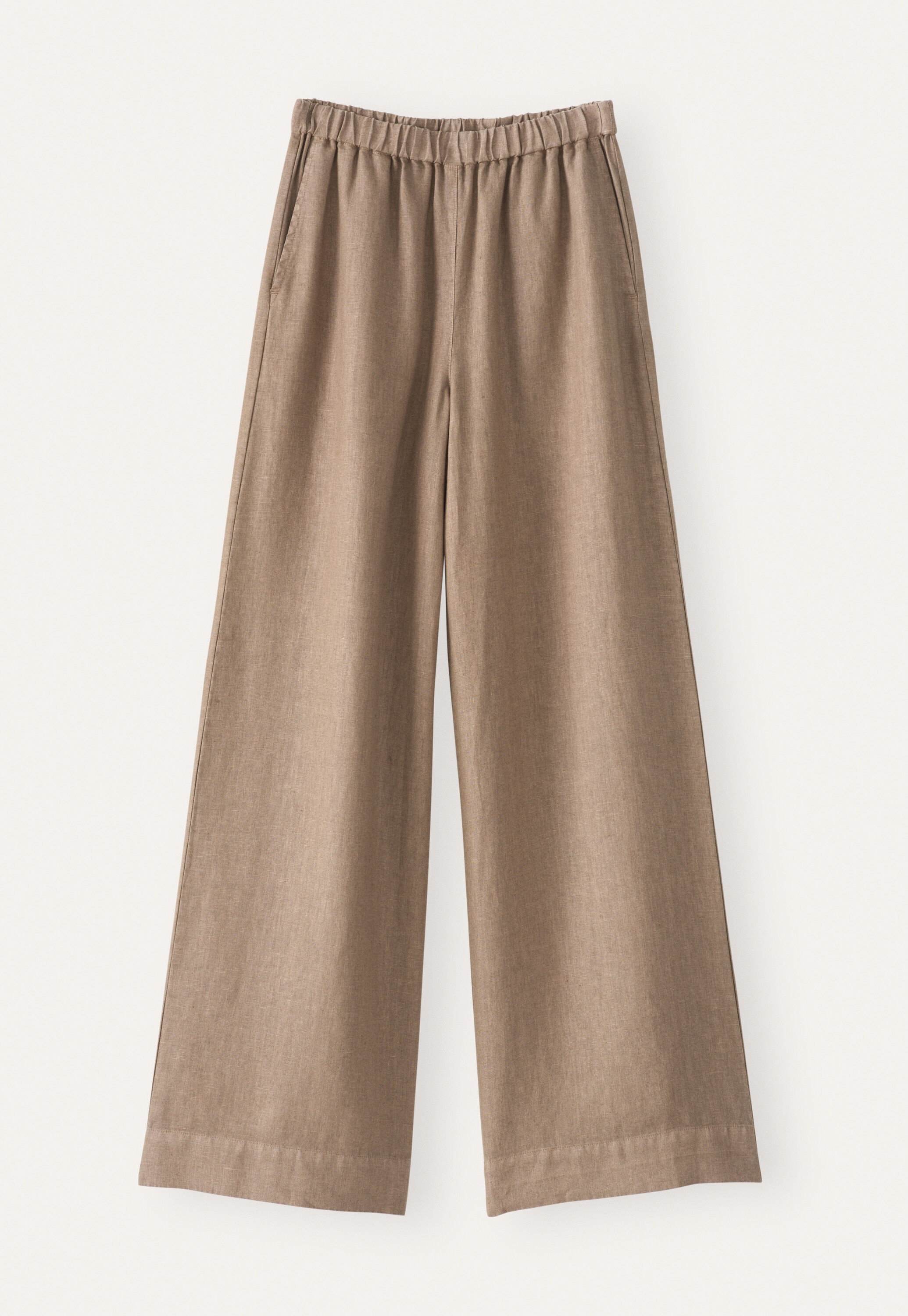 Wide-leg pull-on trousers