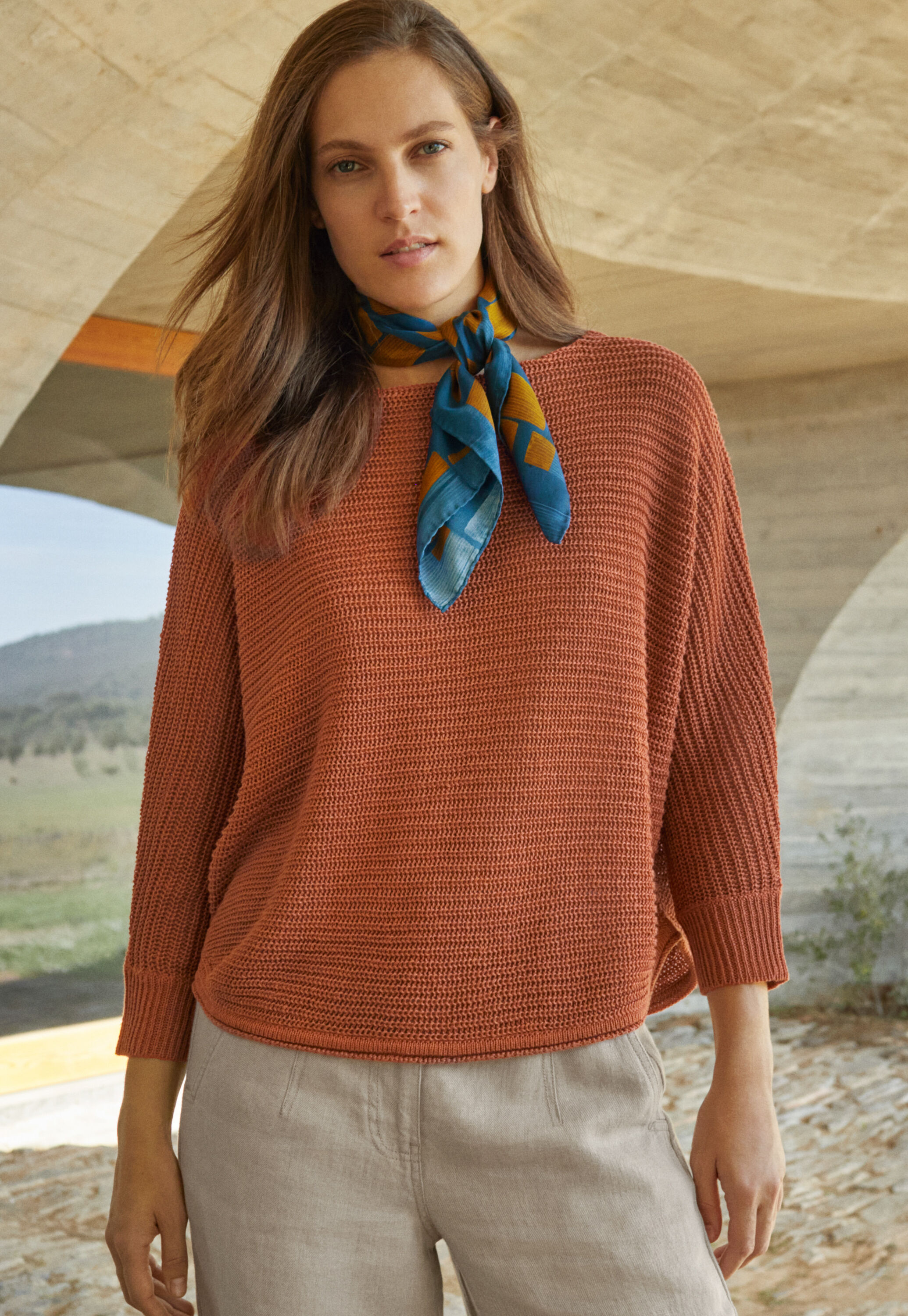 Rib-stitch sweater