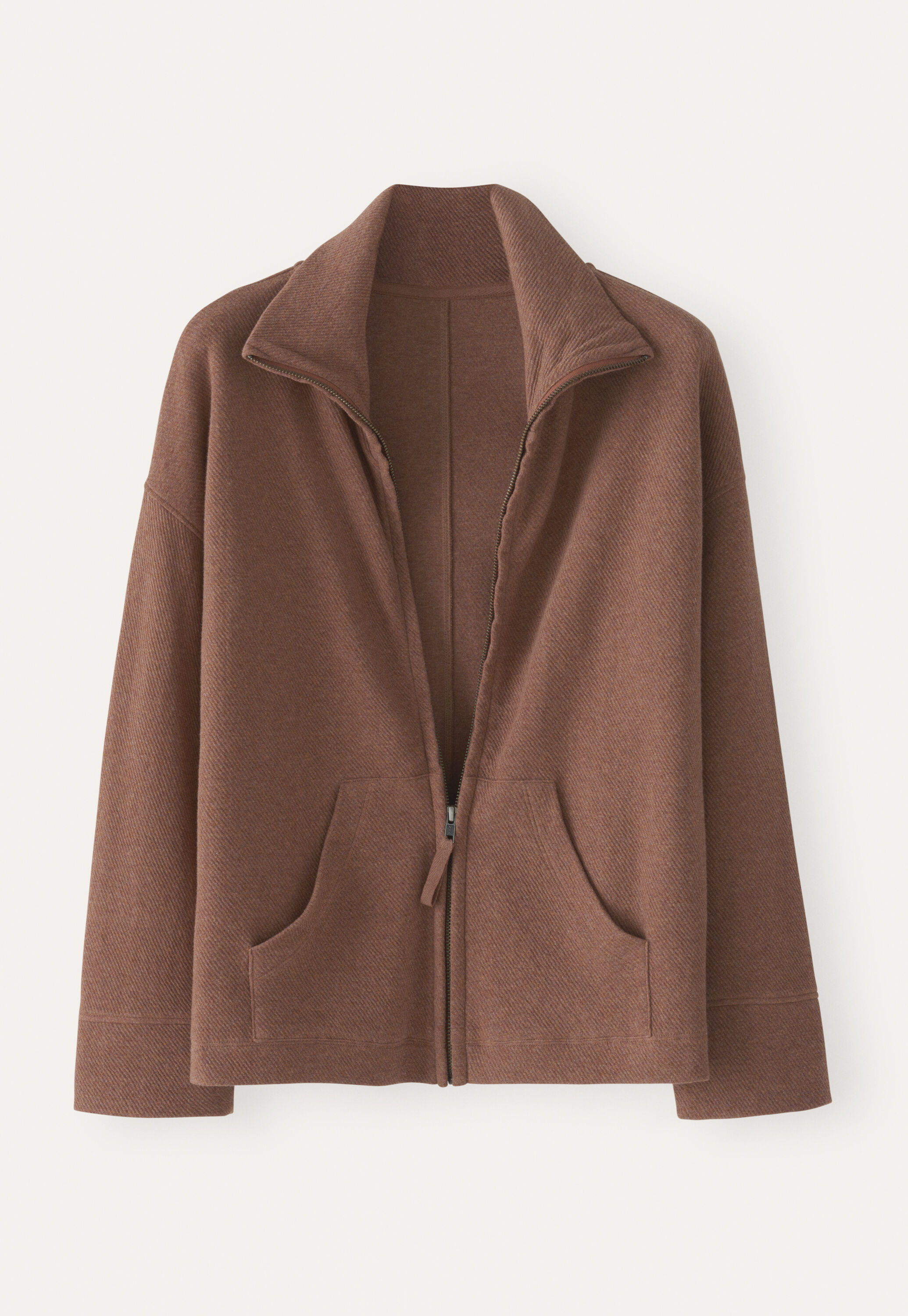 Zip-front jersey jacket