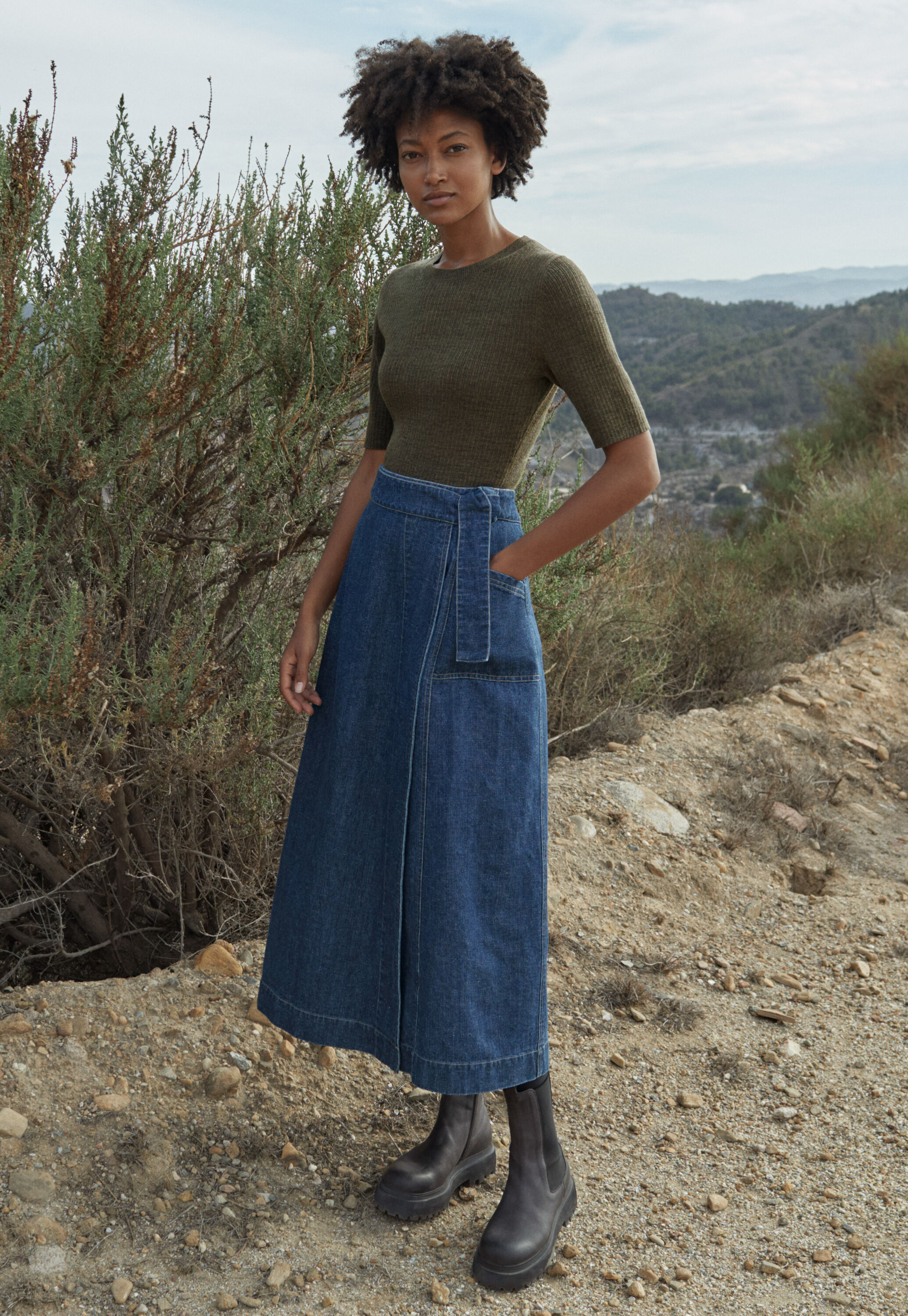 Wrap-over skirt