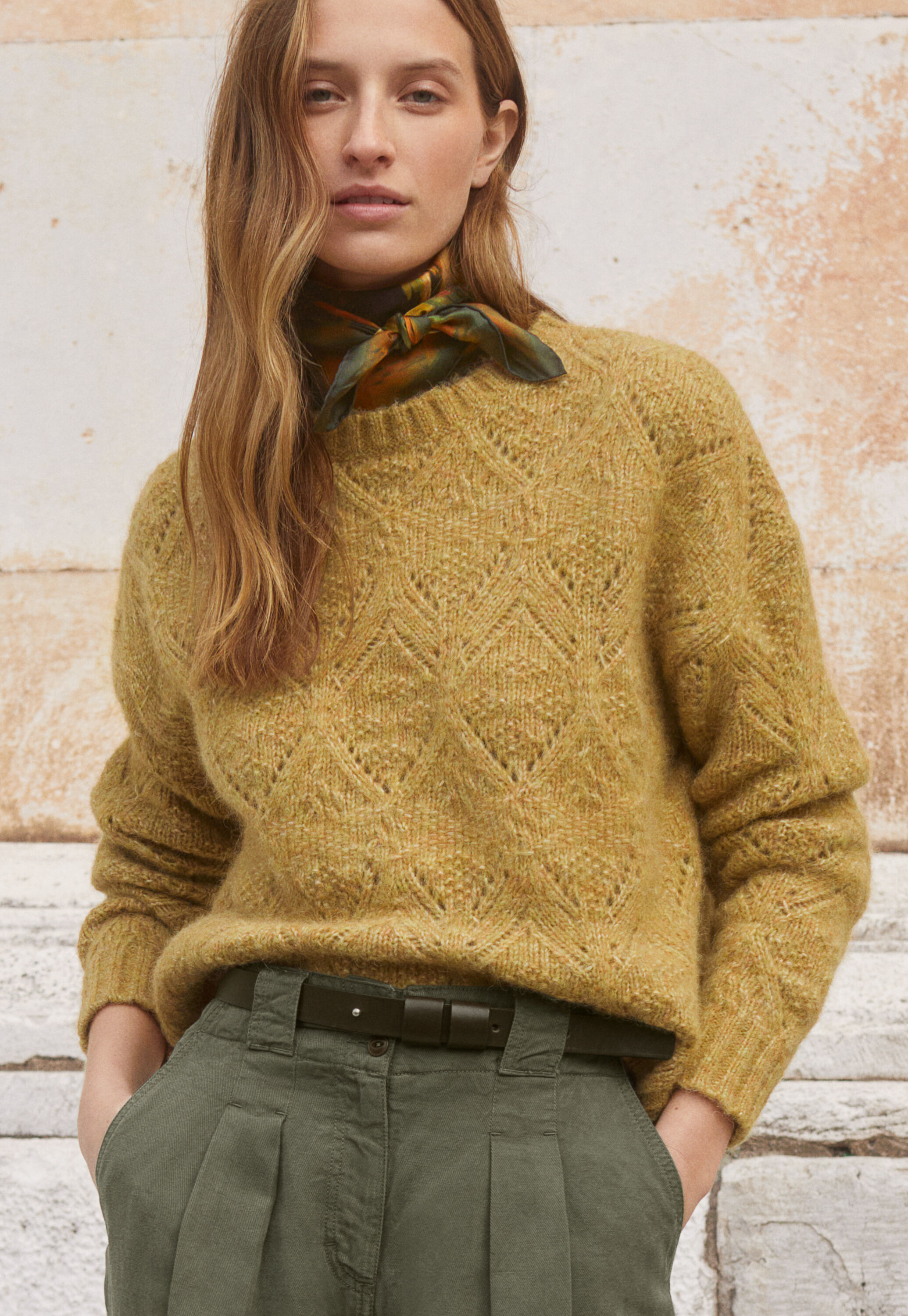 Pointelle sweater
