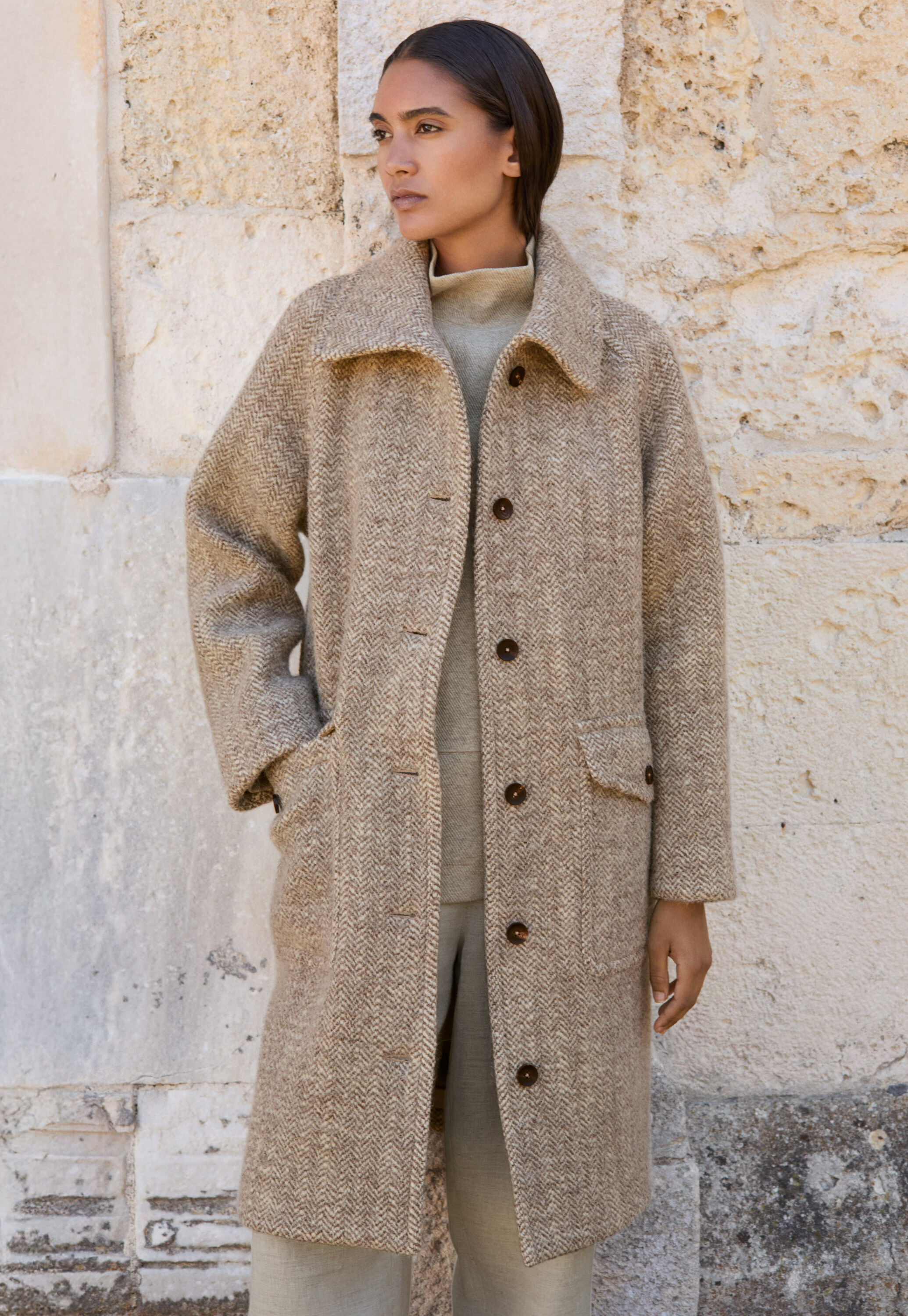 Herringbone coat