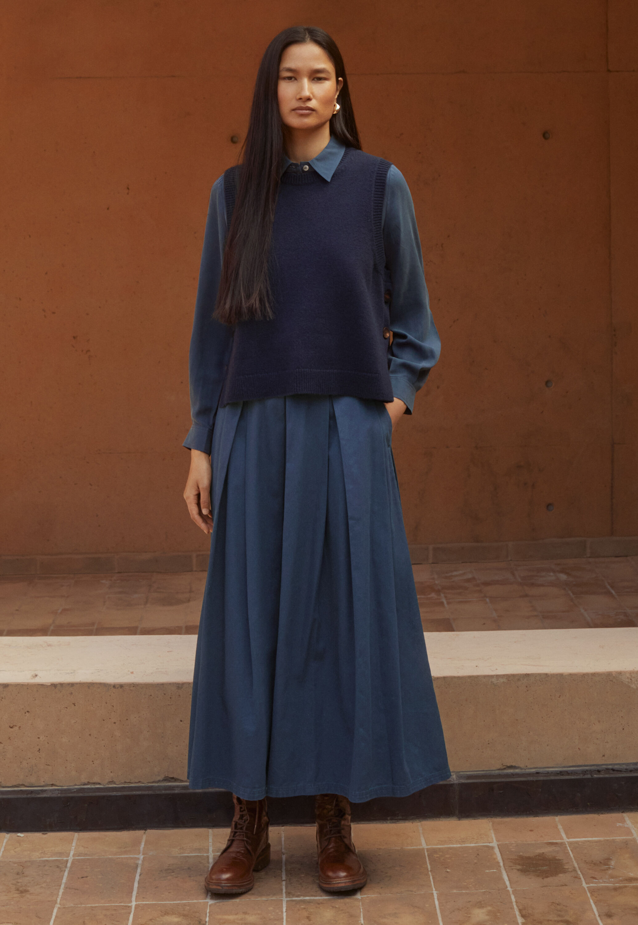 Patch pocket blouse
