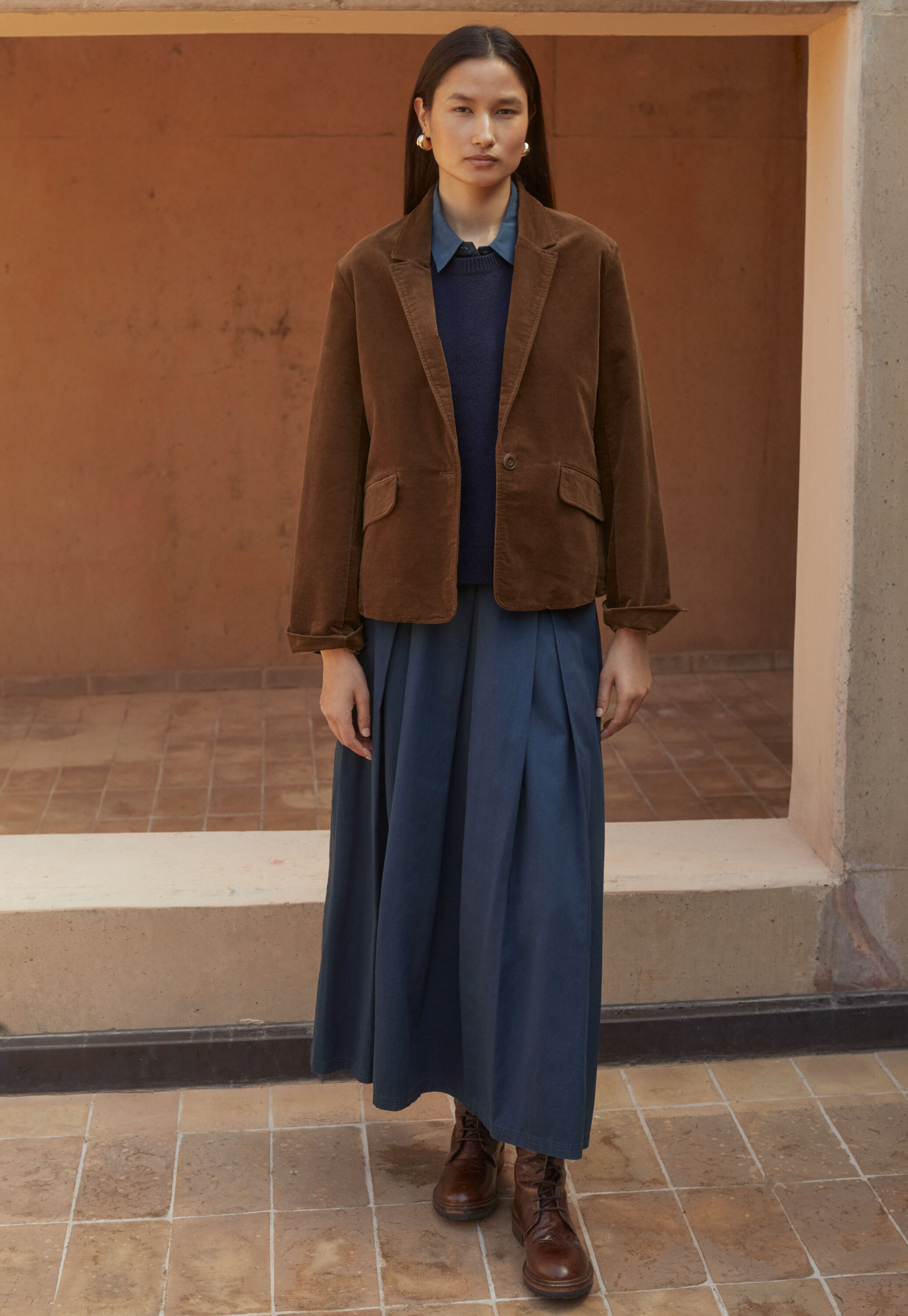 Box pleat skirt