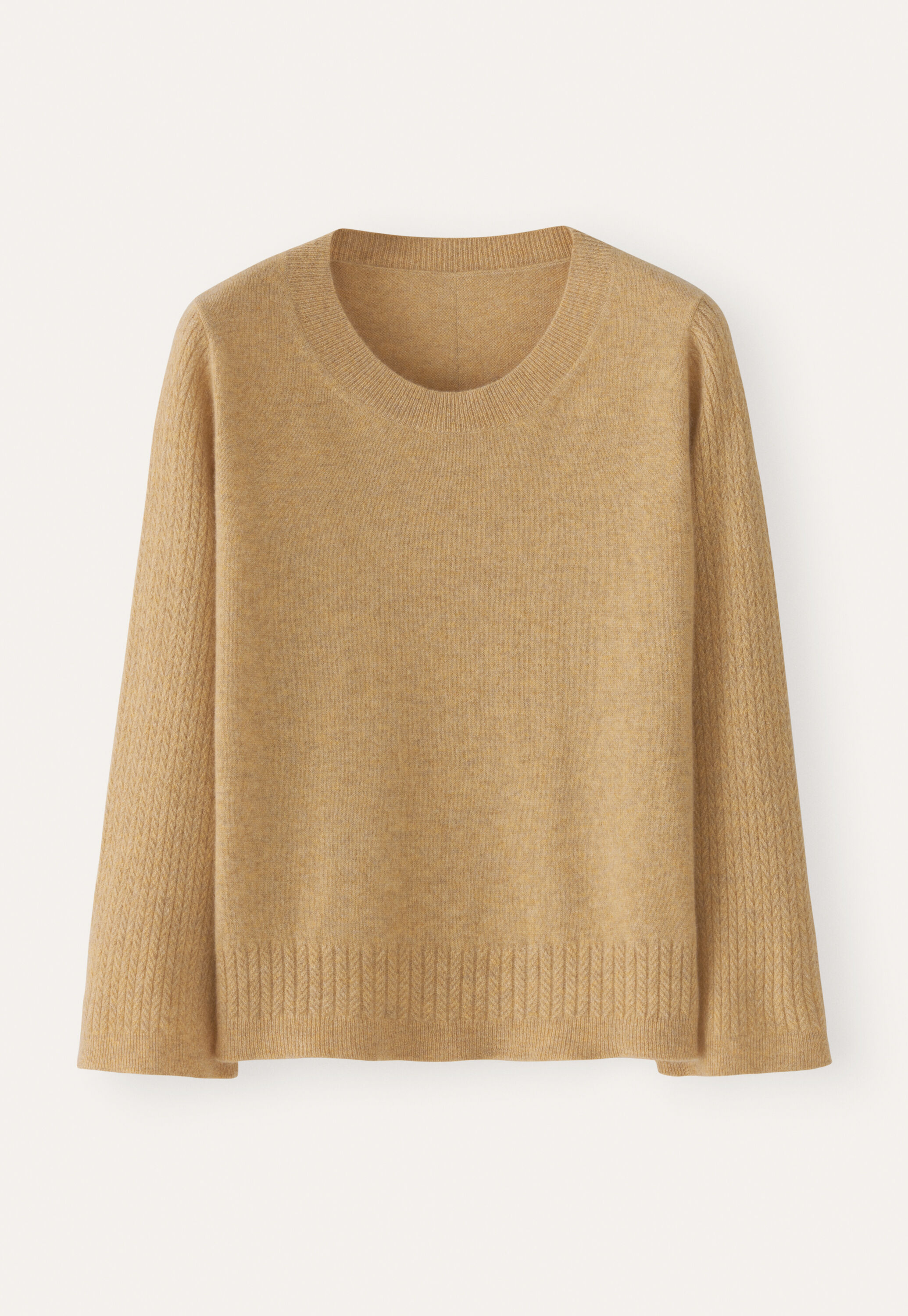 Cable-stitch-sleeve sweater