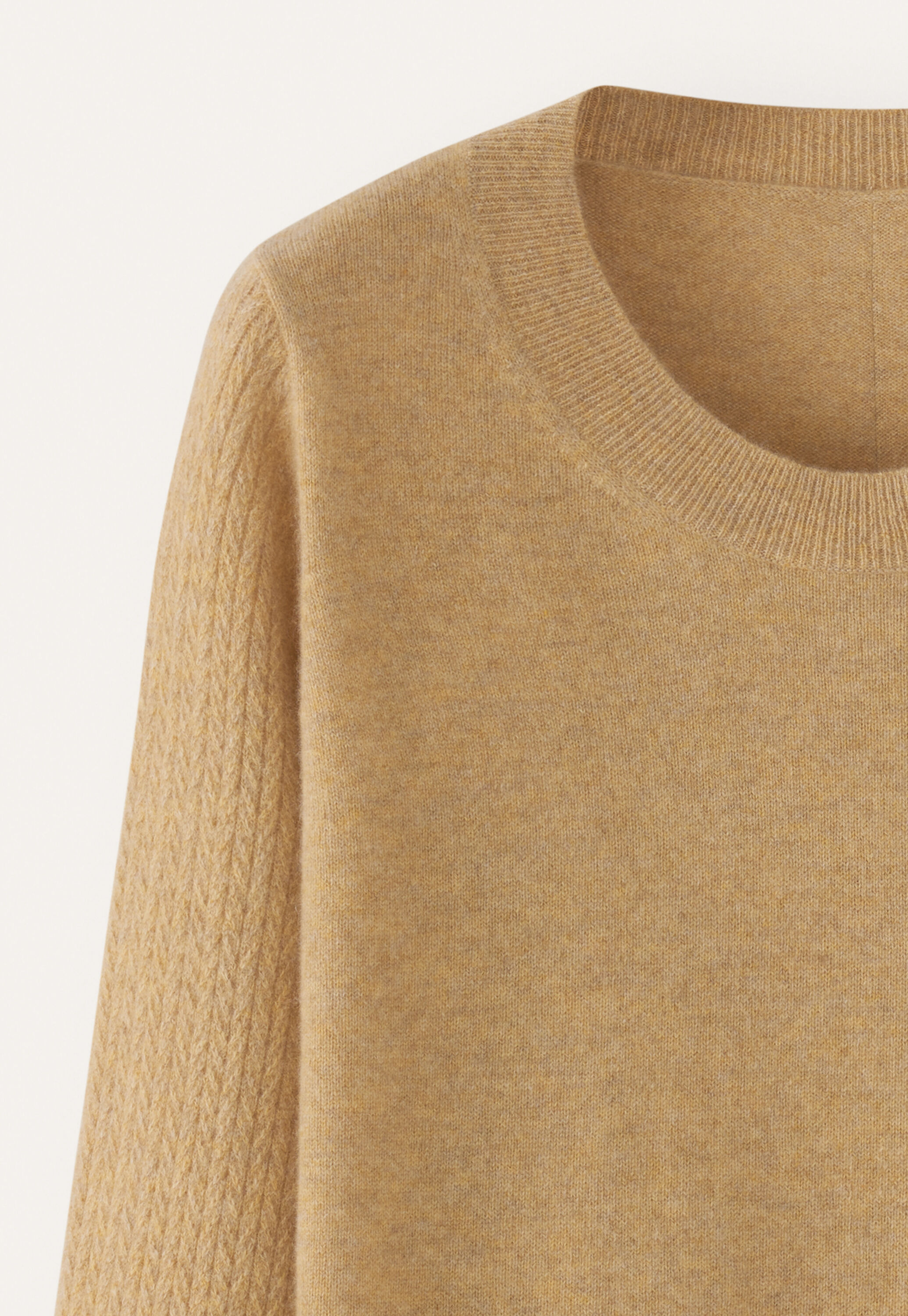 Cable-stitch-sleeve sweater
