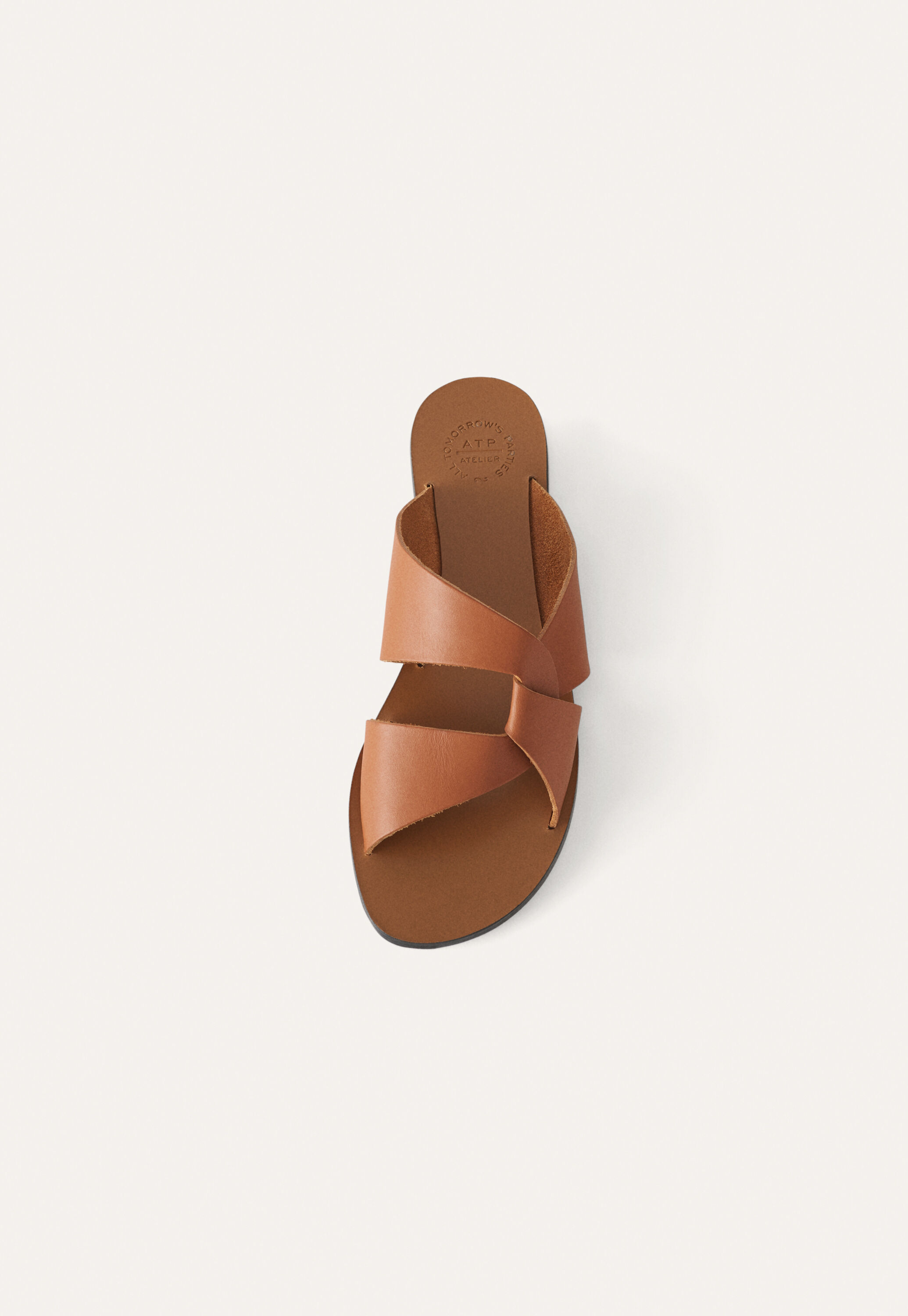 Link-front sandals, Brandy, large