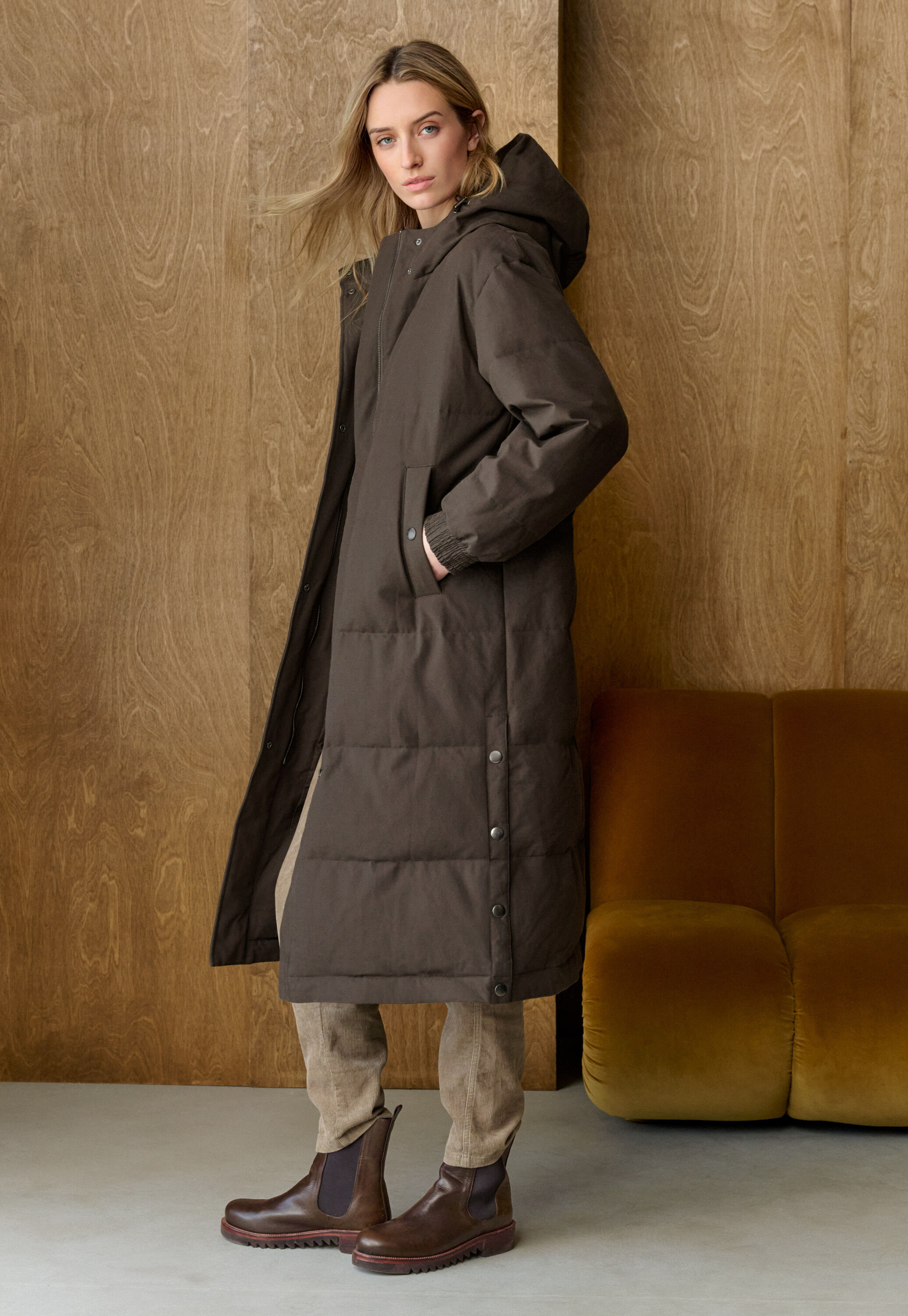 Long padded coat