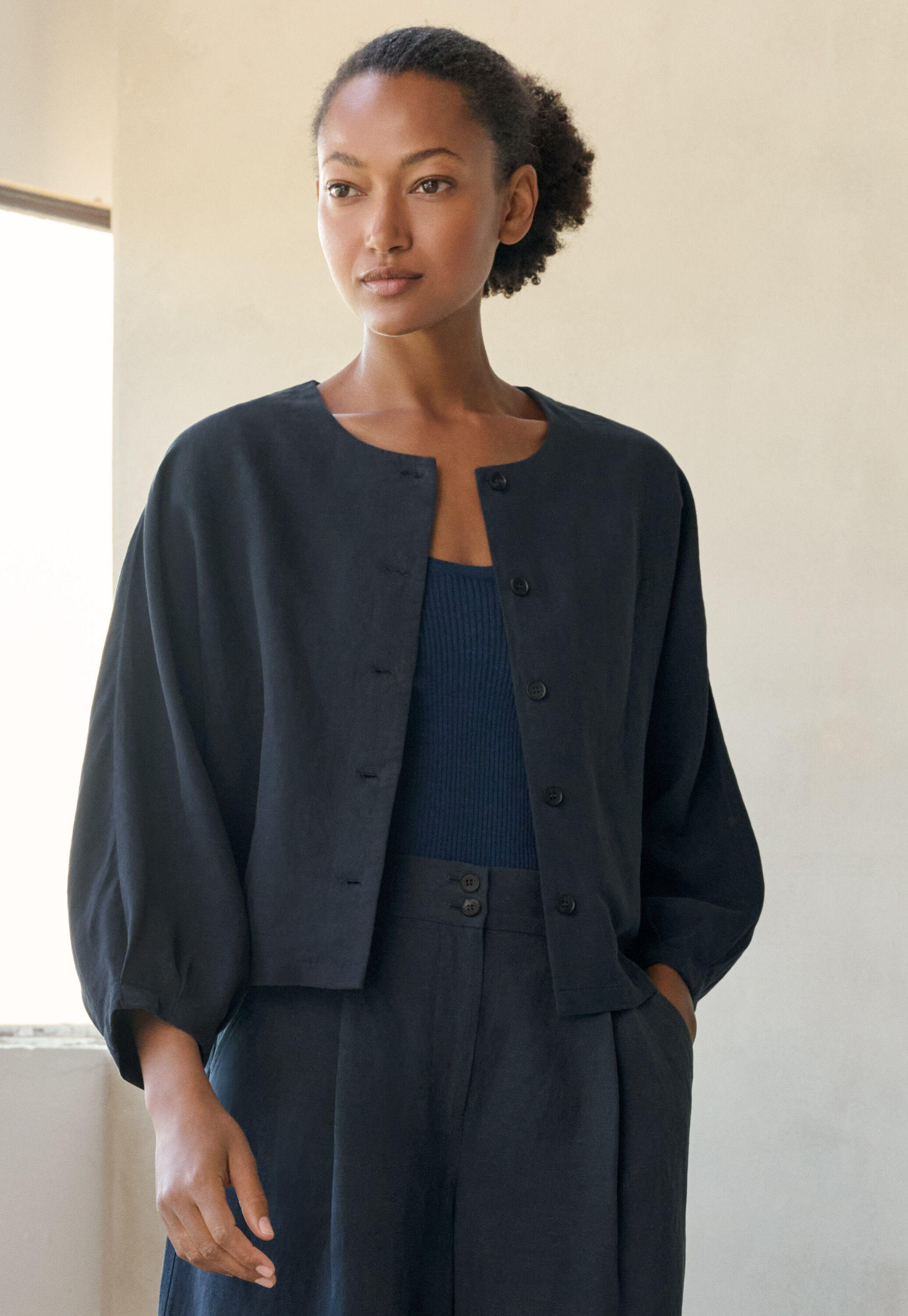 Dolman-sleeve jacket, Midnight, large