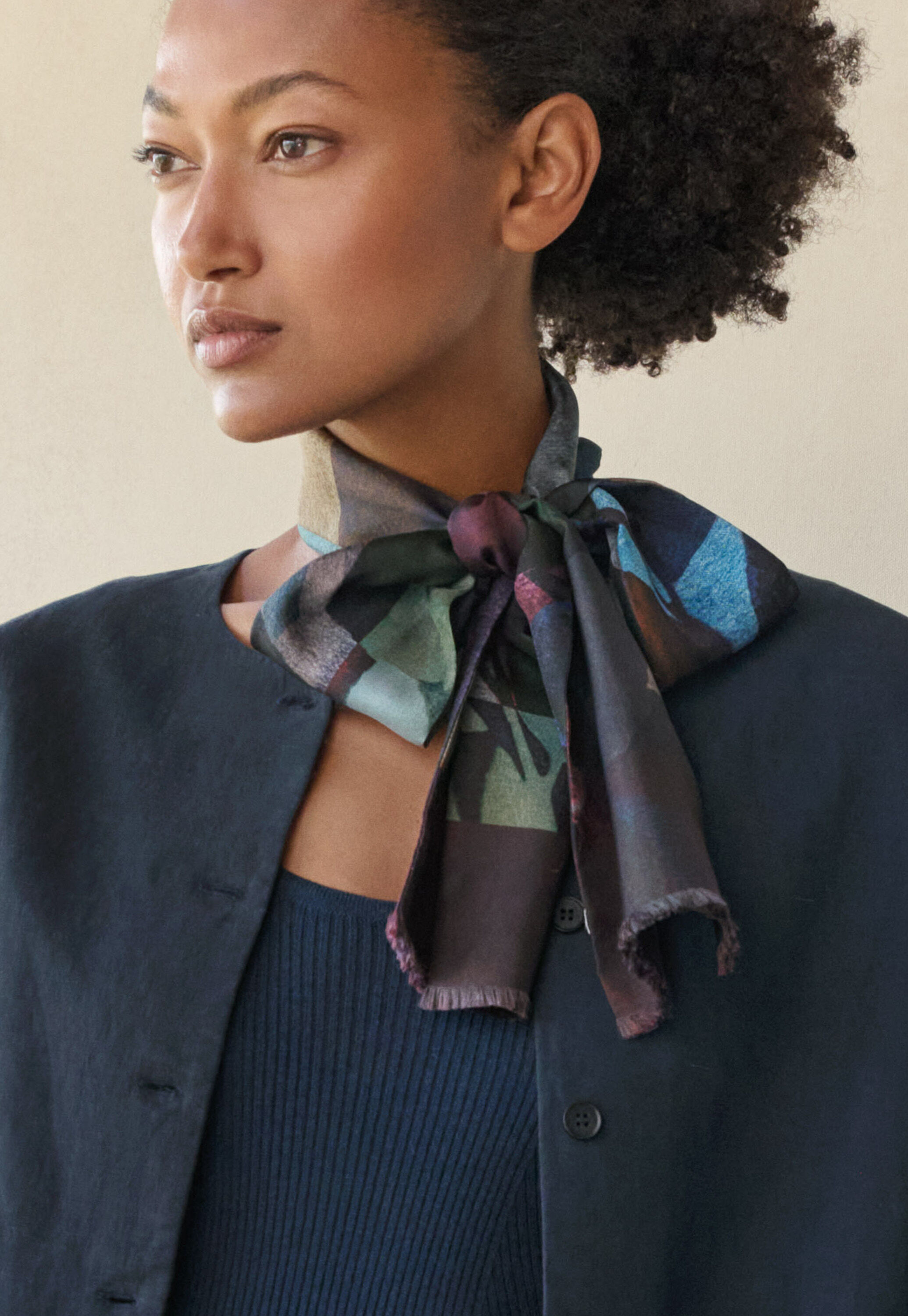 Long printed scarf