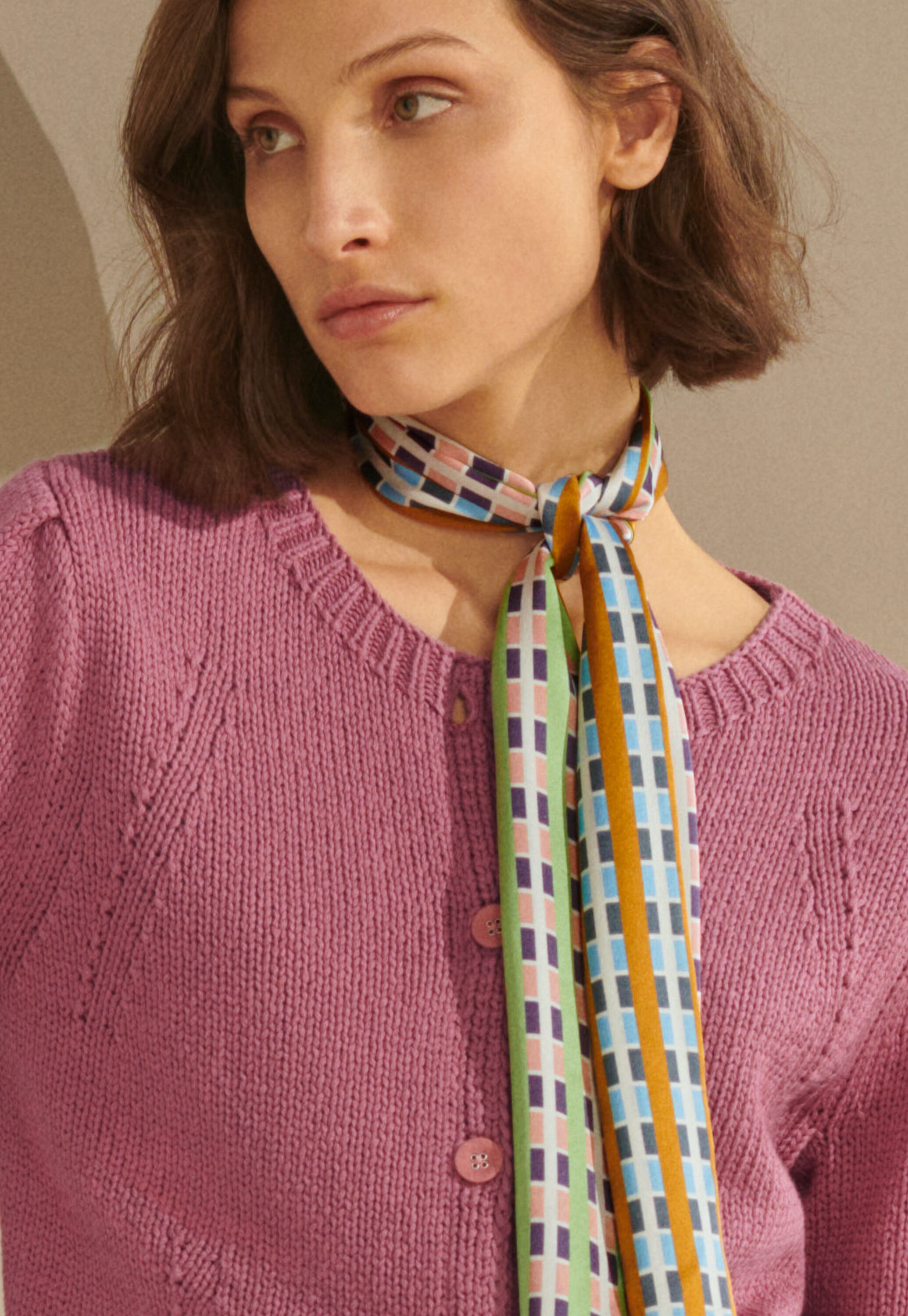 Printed slim scarf