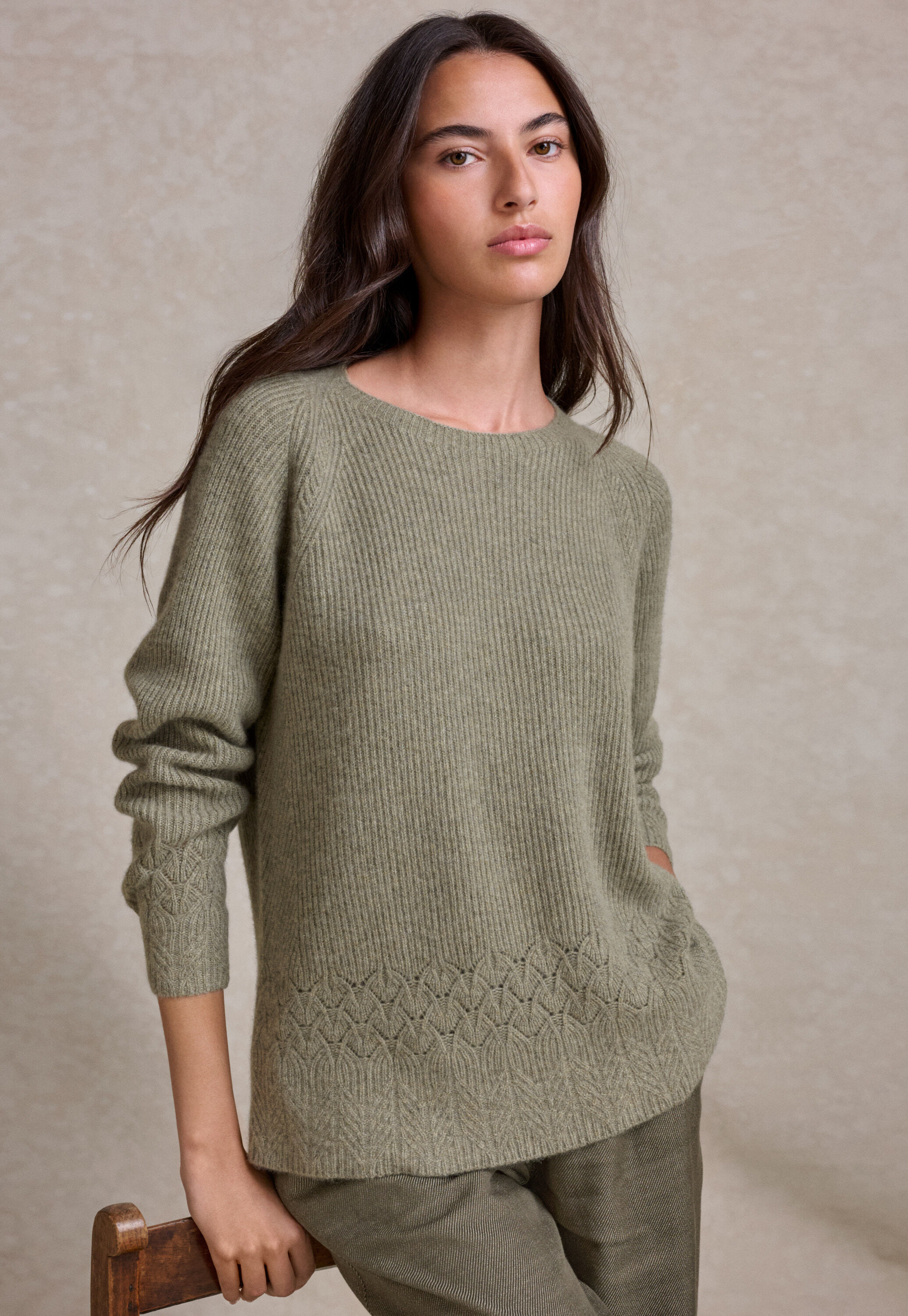 Stitch-hem sweater