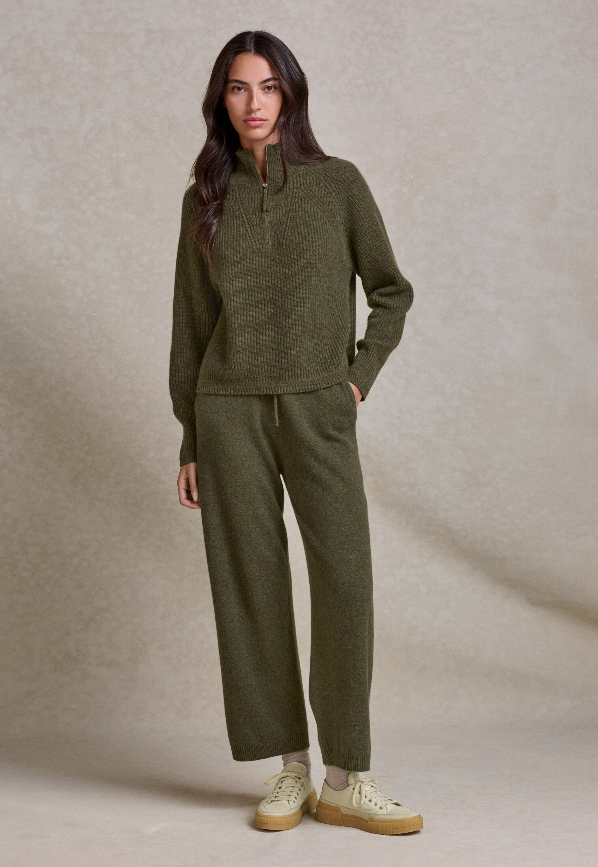 Zip-front sweater