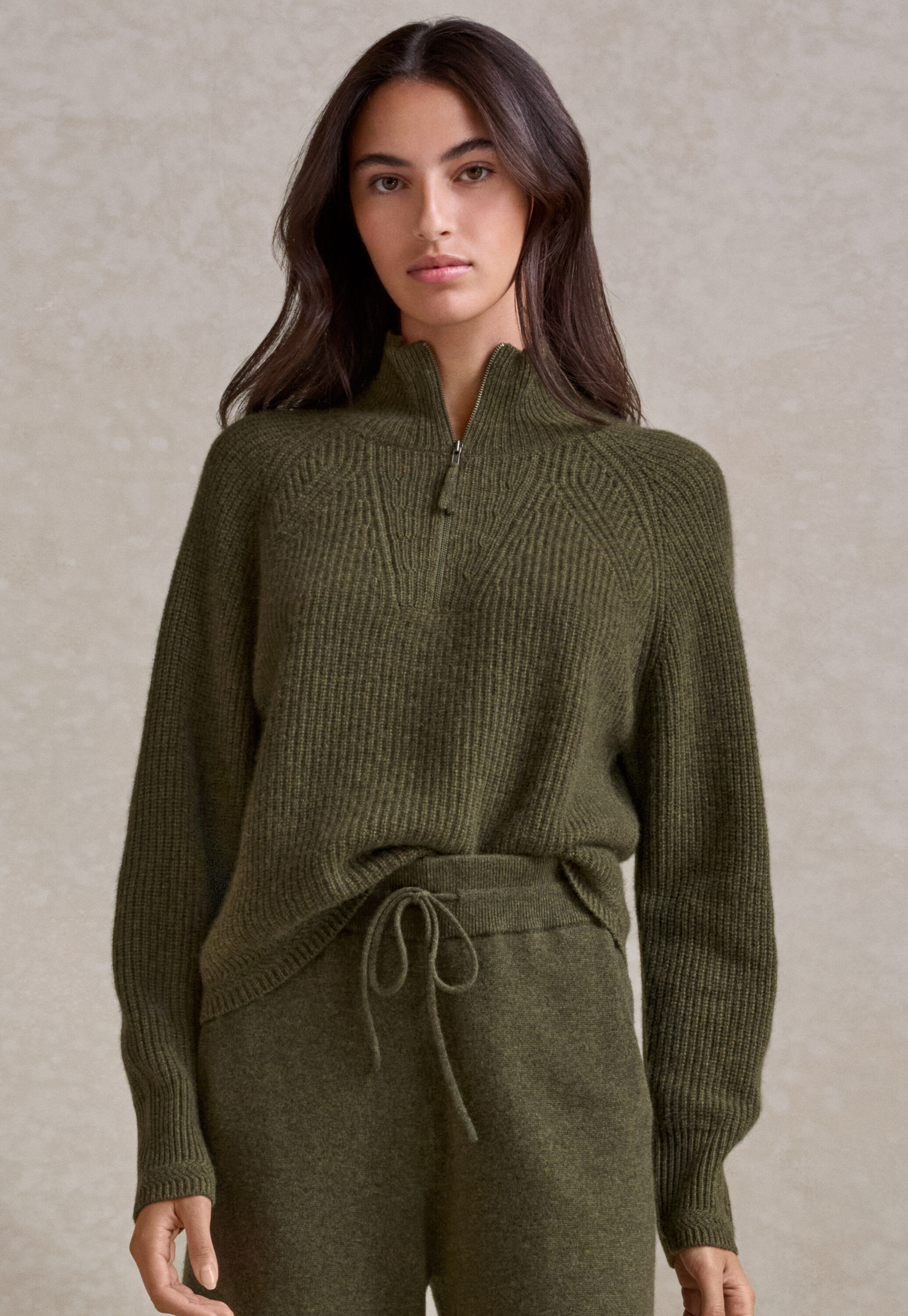 Zip-front sweater
