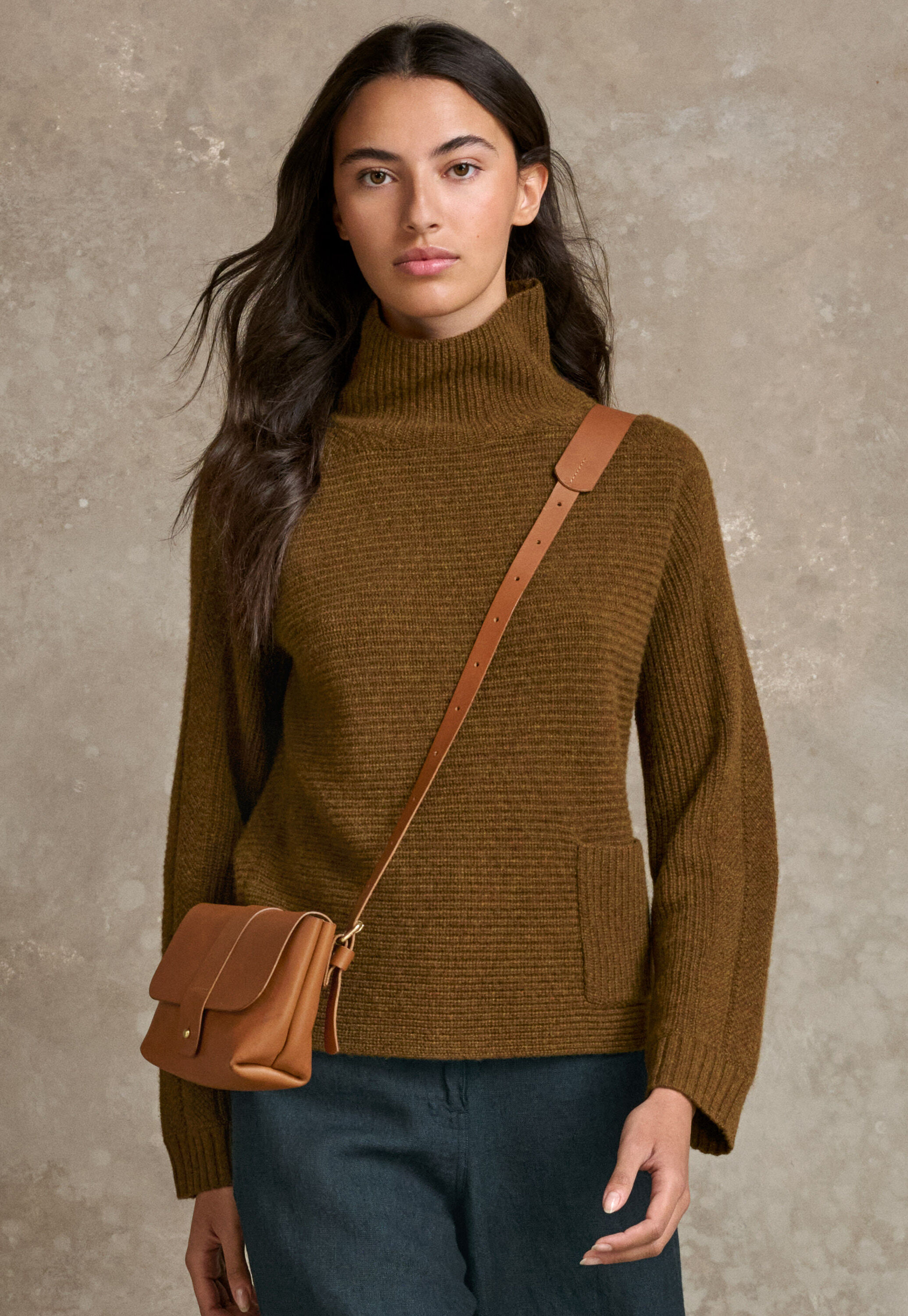 Dolman-sleeve sweater