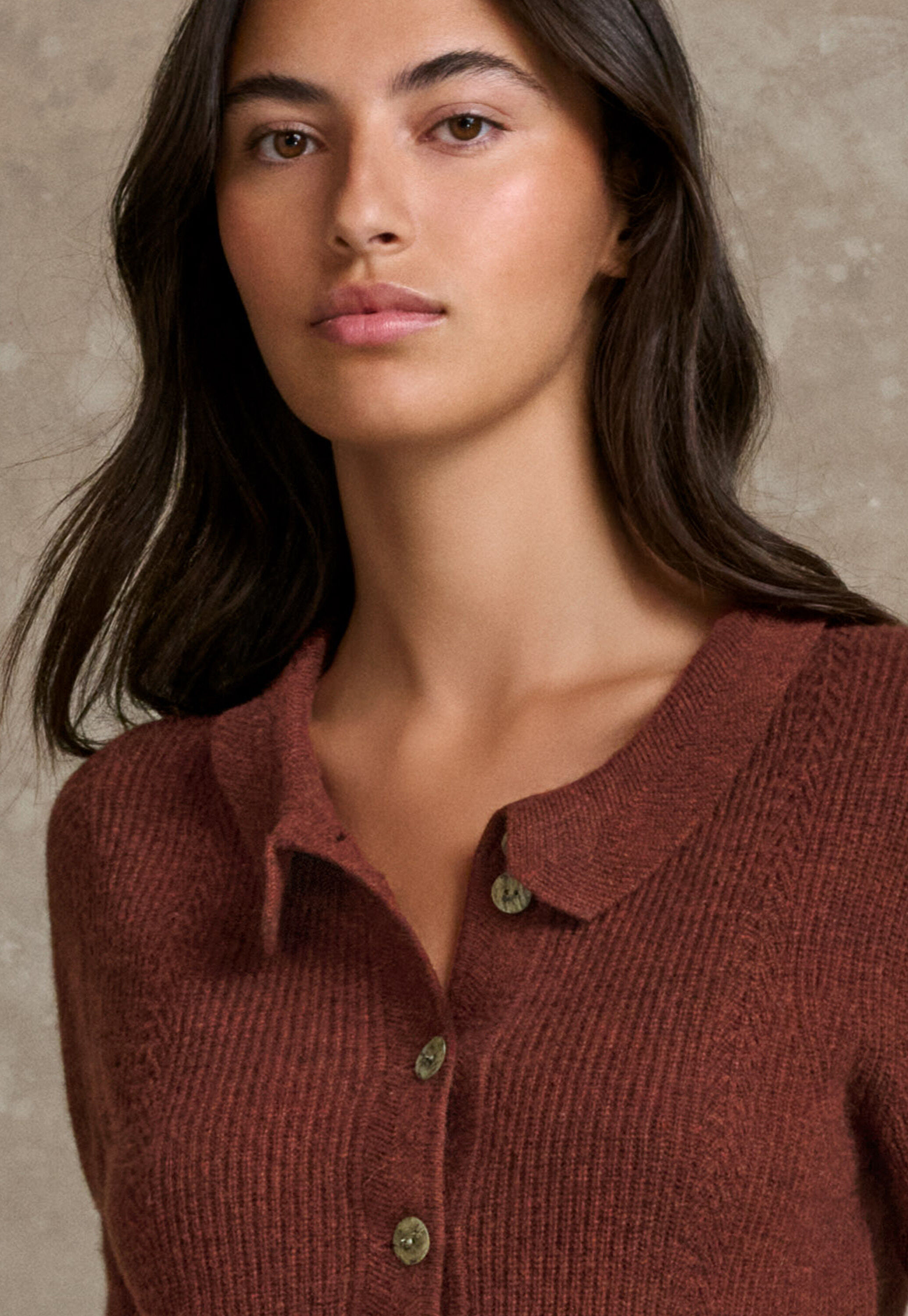Collared cardigan