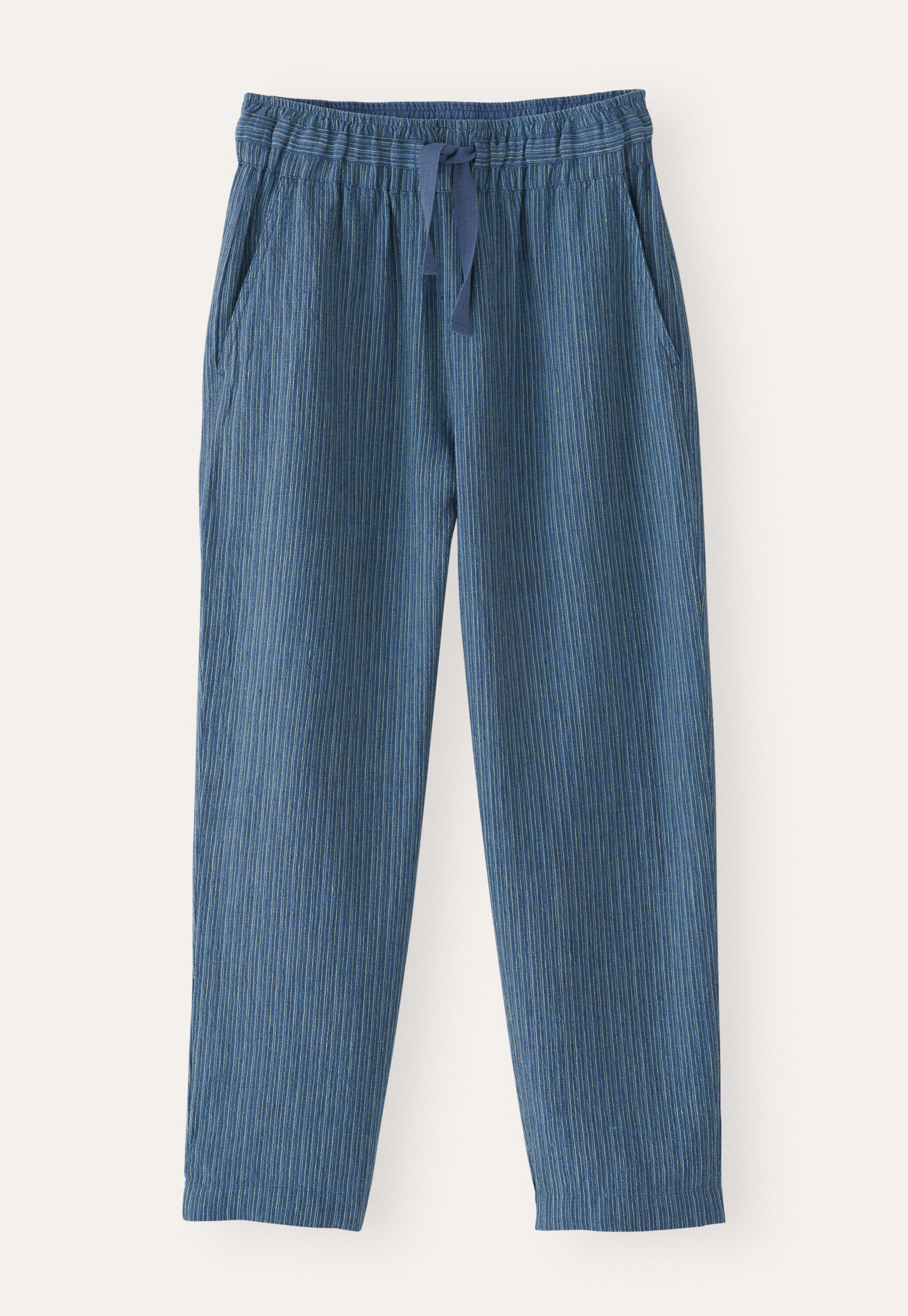 Striped pull-on trousers