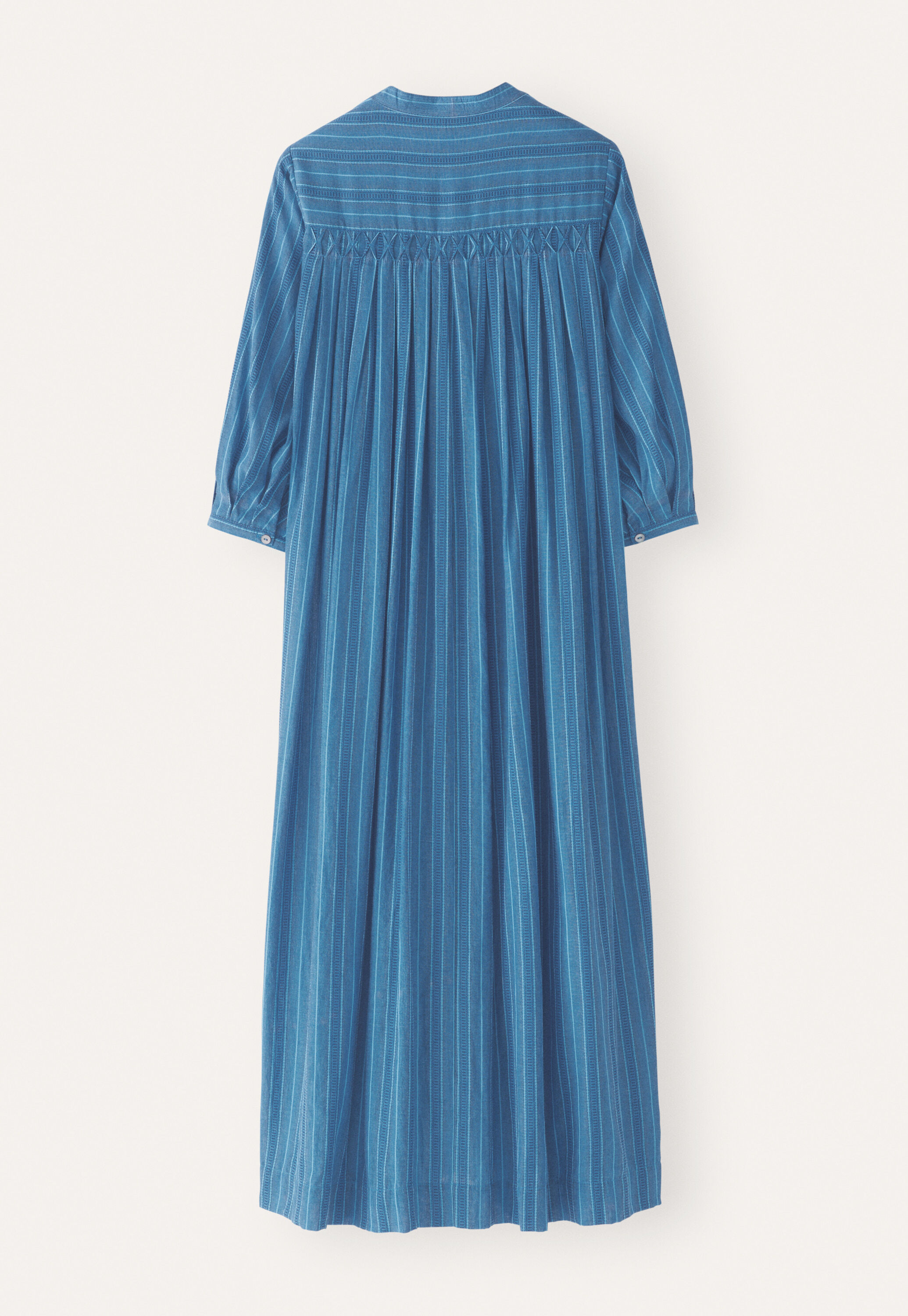 Striped maxi-length dress