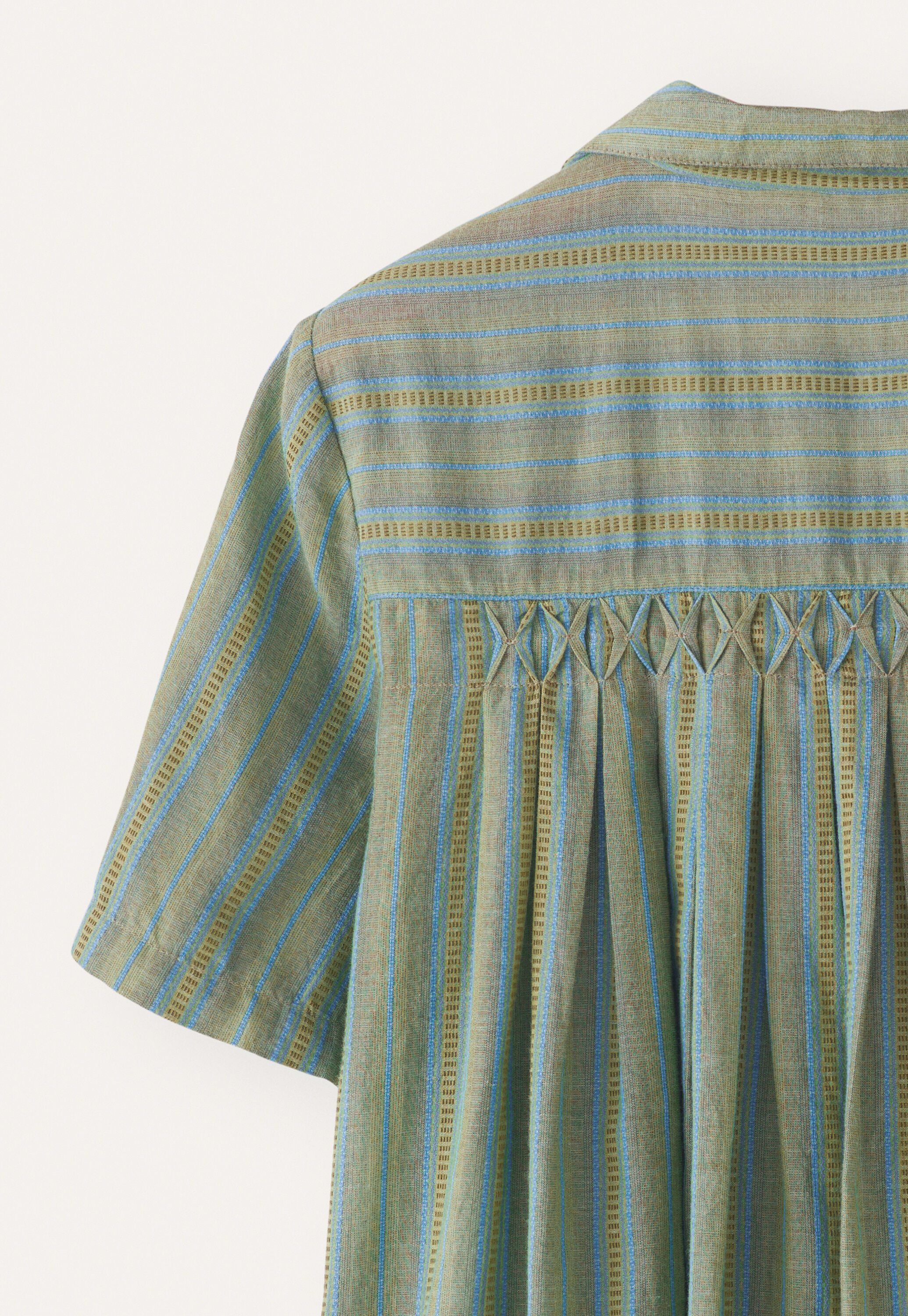 Striped pleated shirt