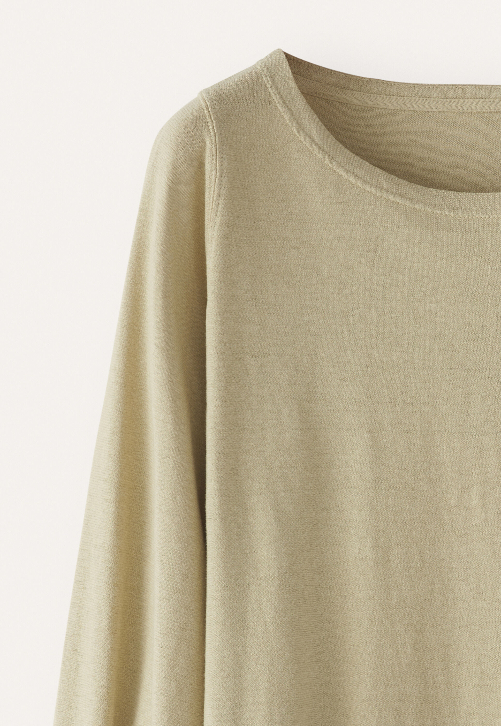 Pleated-cuff jersey top