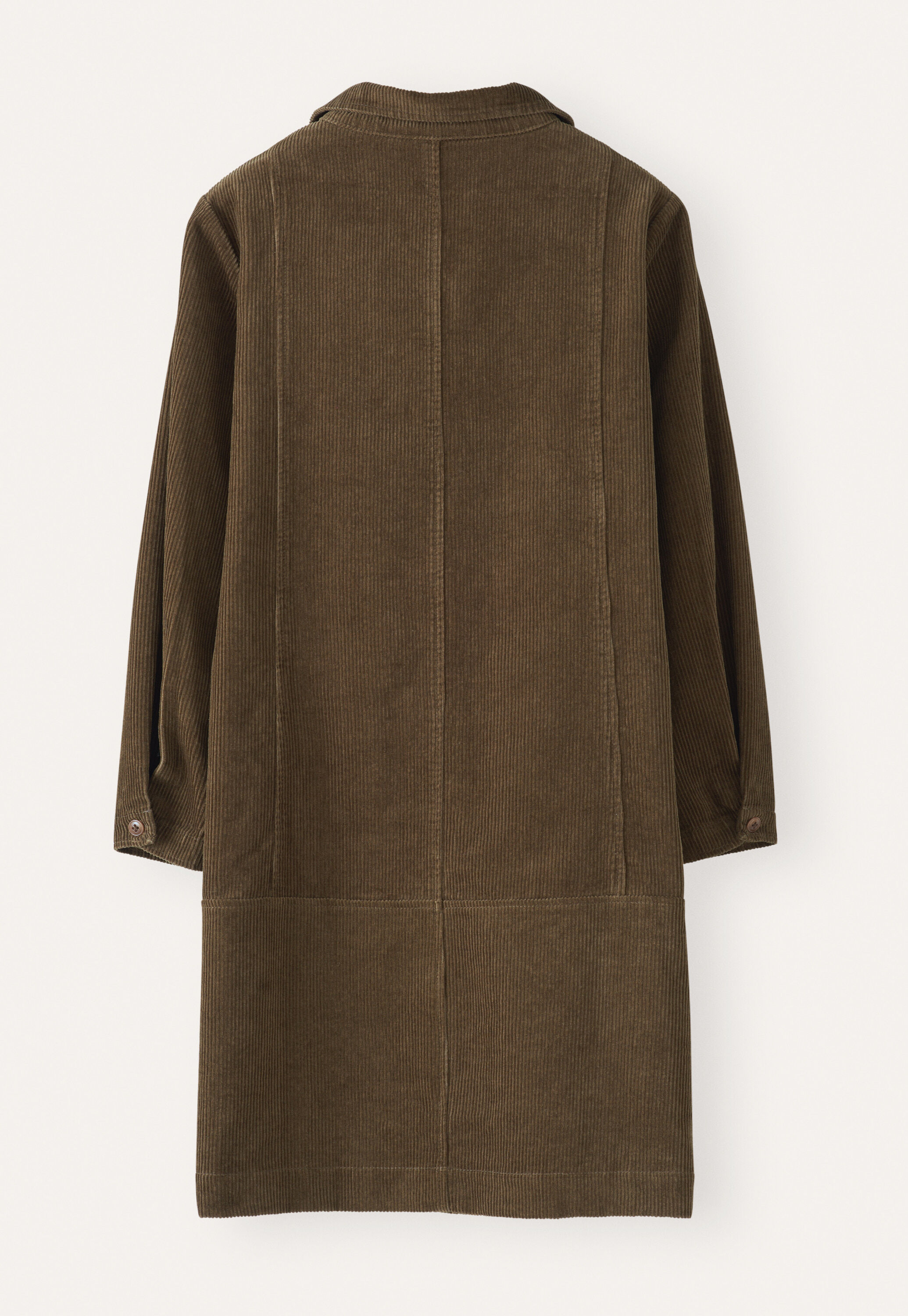 Cord funnel-neck dress