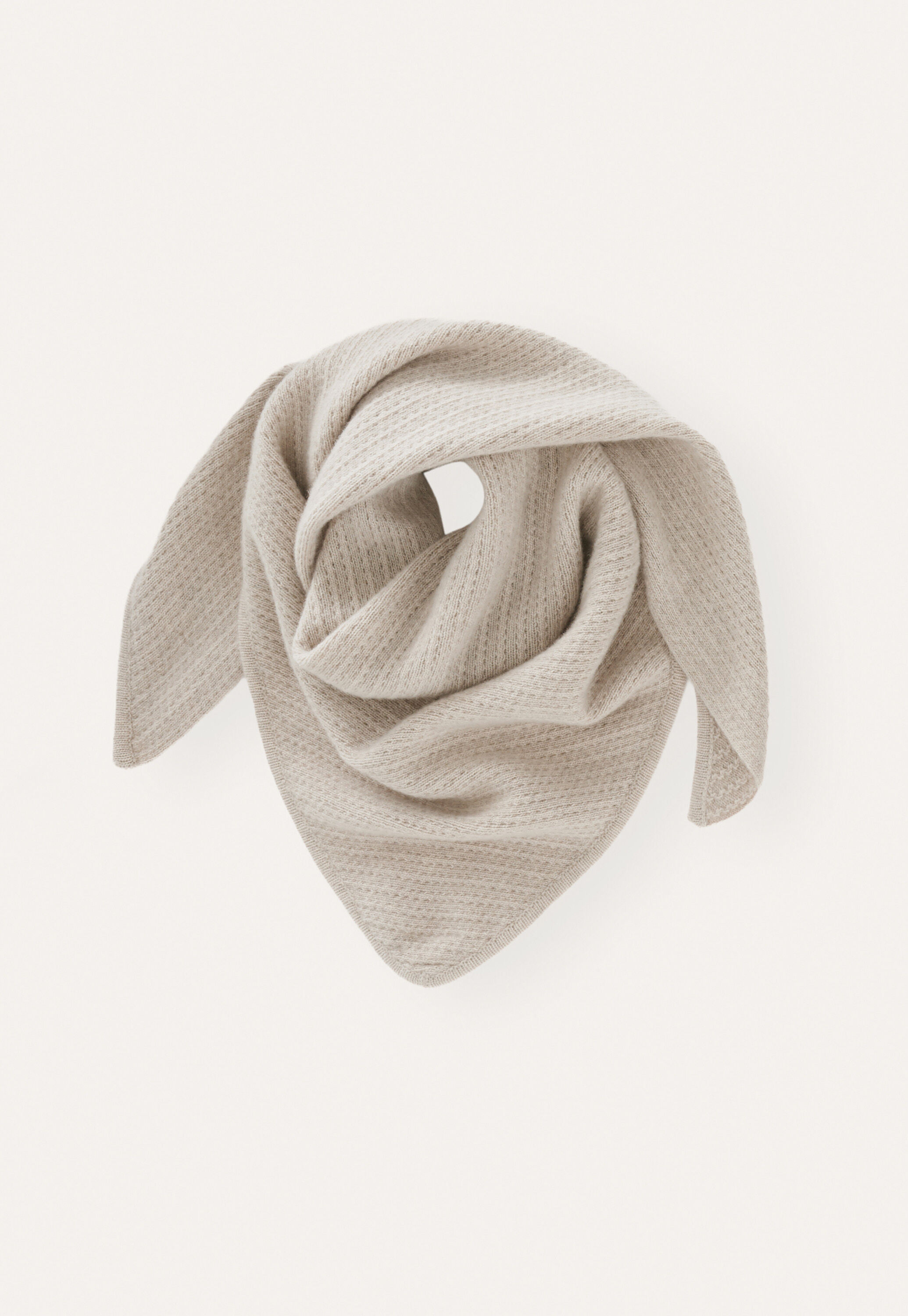 Knitted triangle scarf