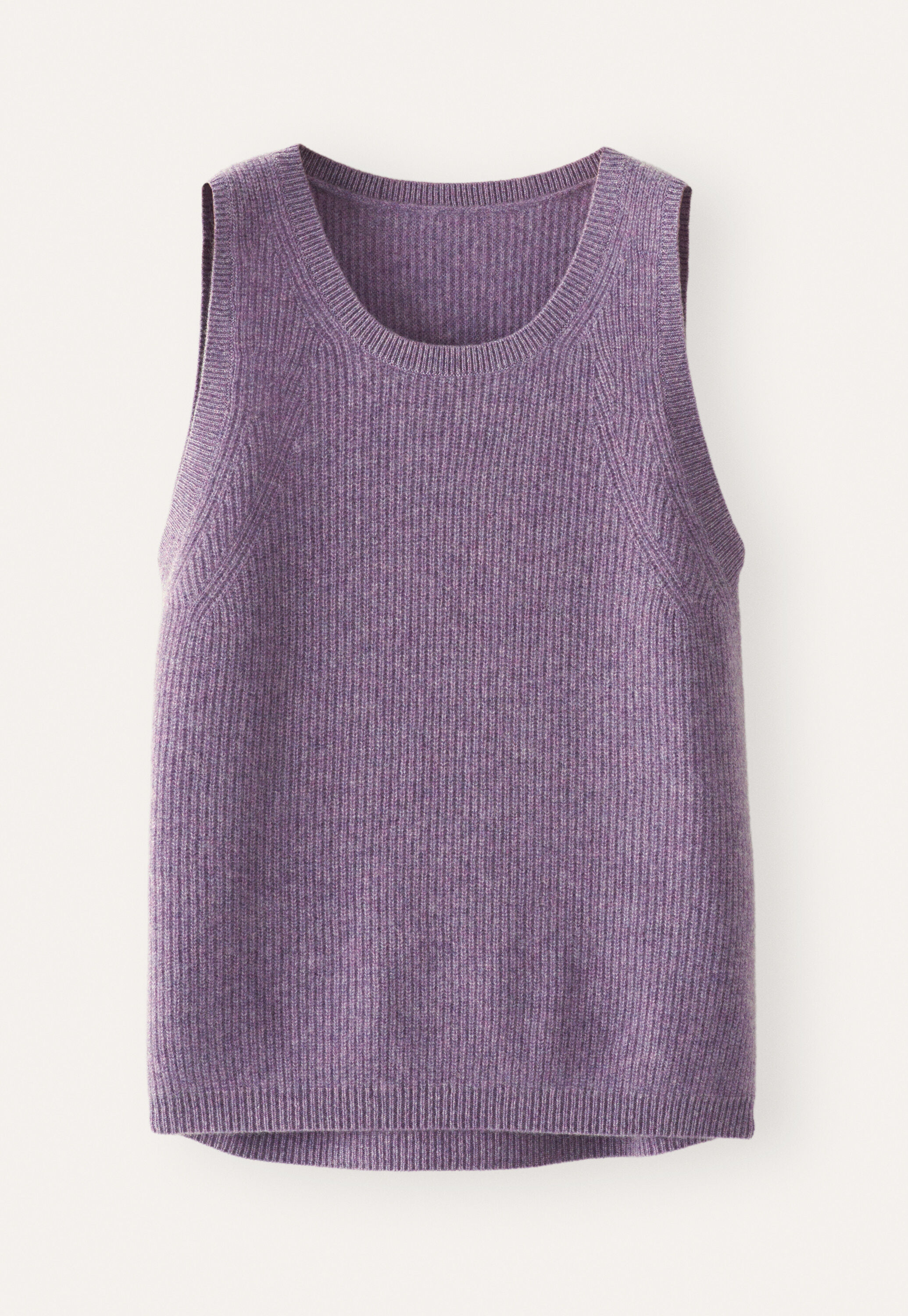 Sleeveless ribbed knit top