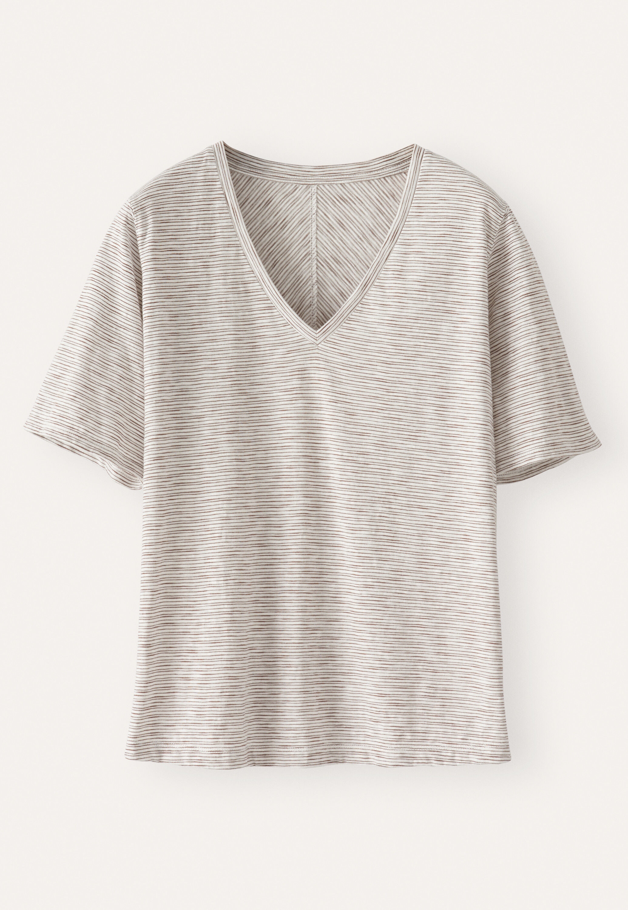 Striped T-shirt, Cream, large