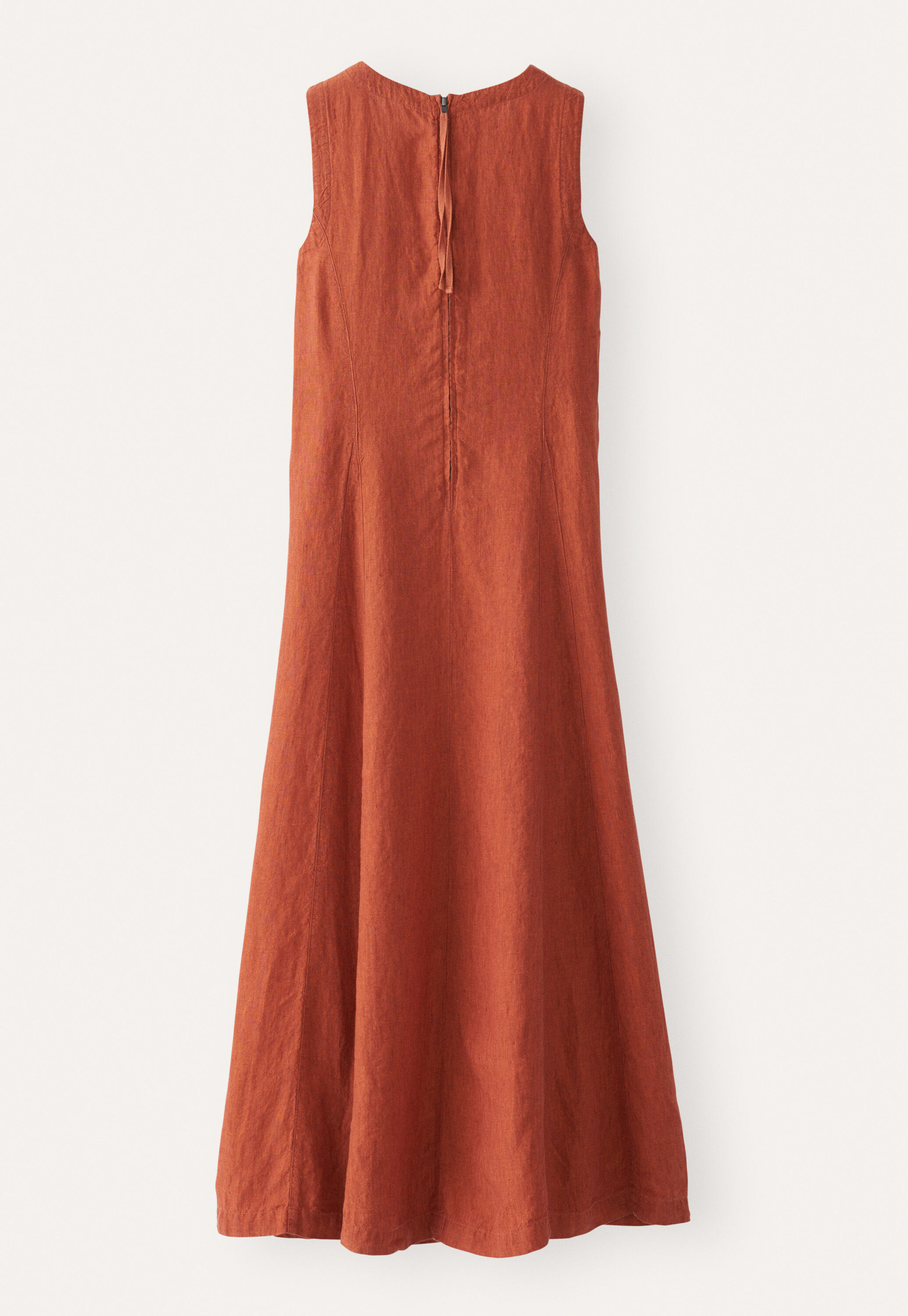 V-neck linen dress