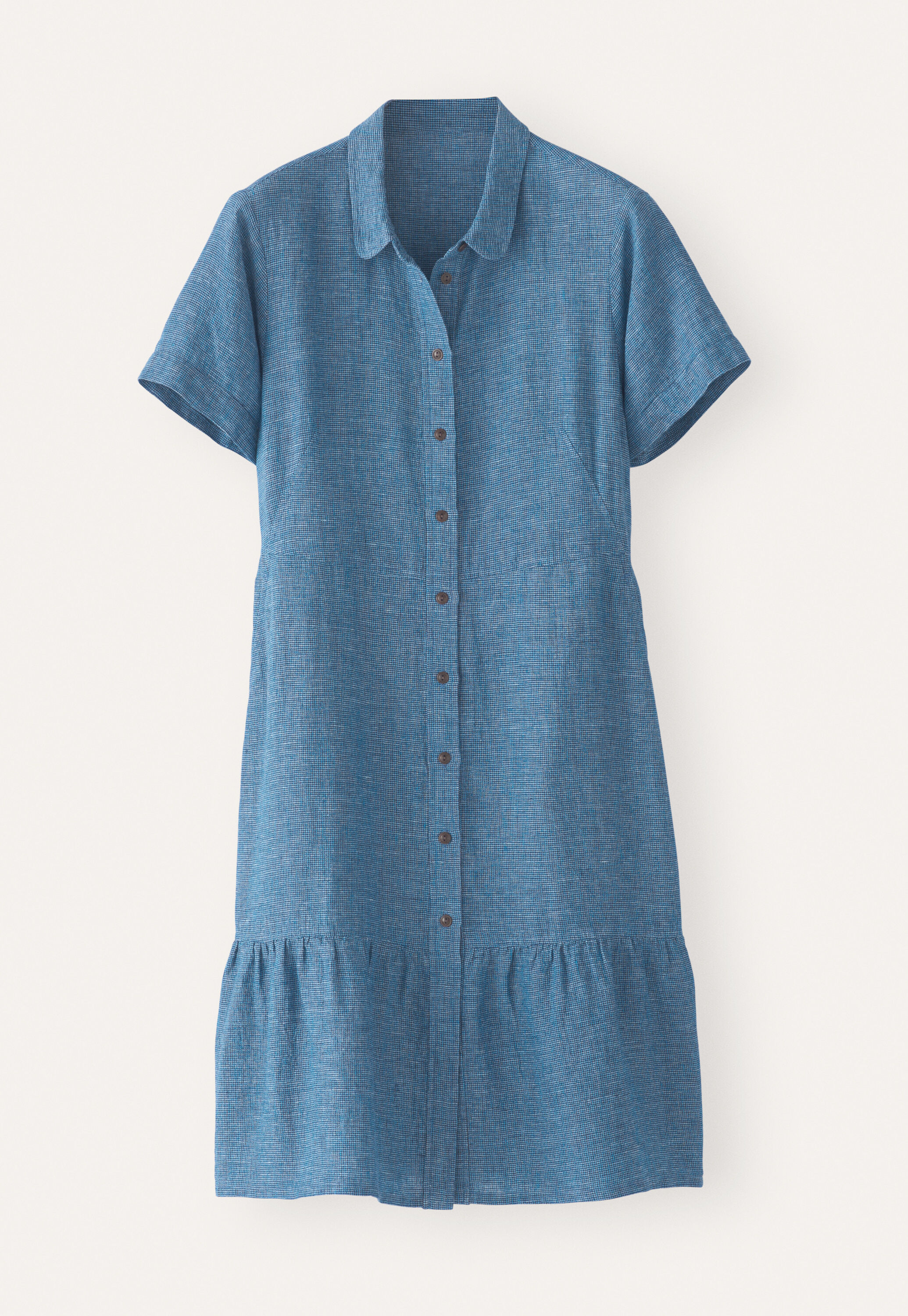 Gathered hem-seam dress