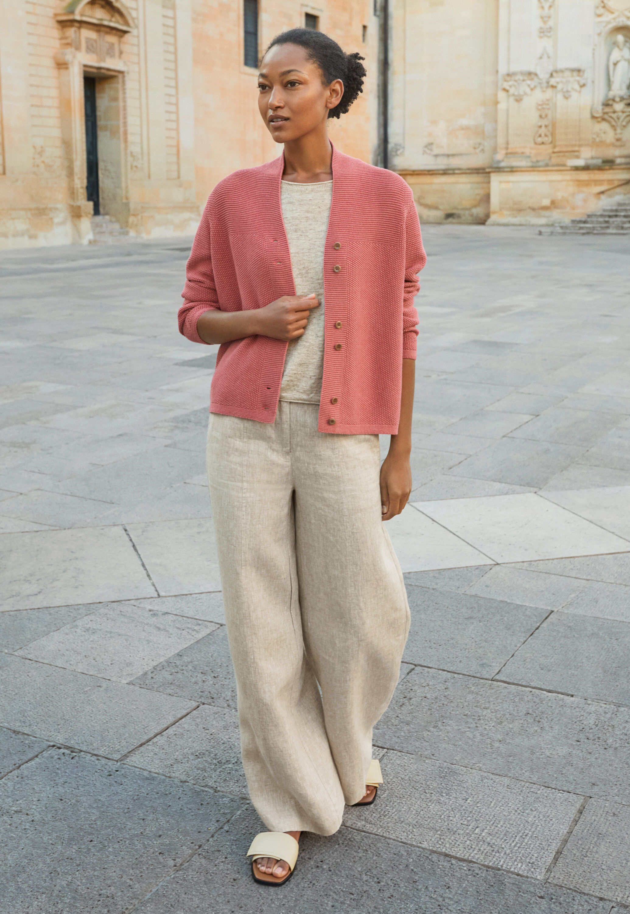 Funnel-neck blouse