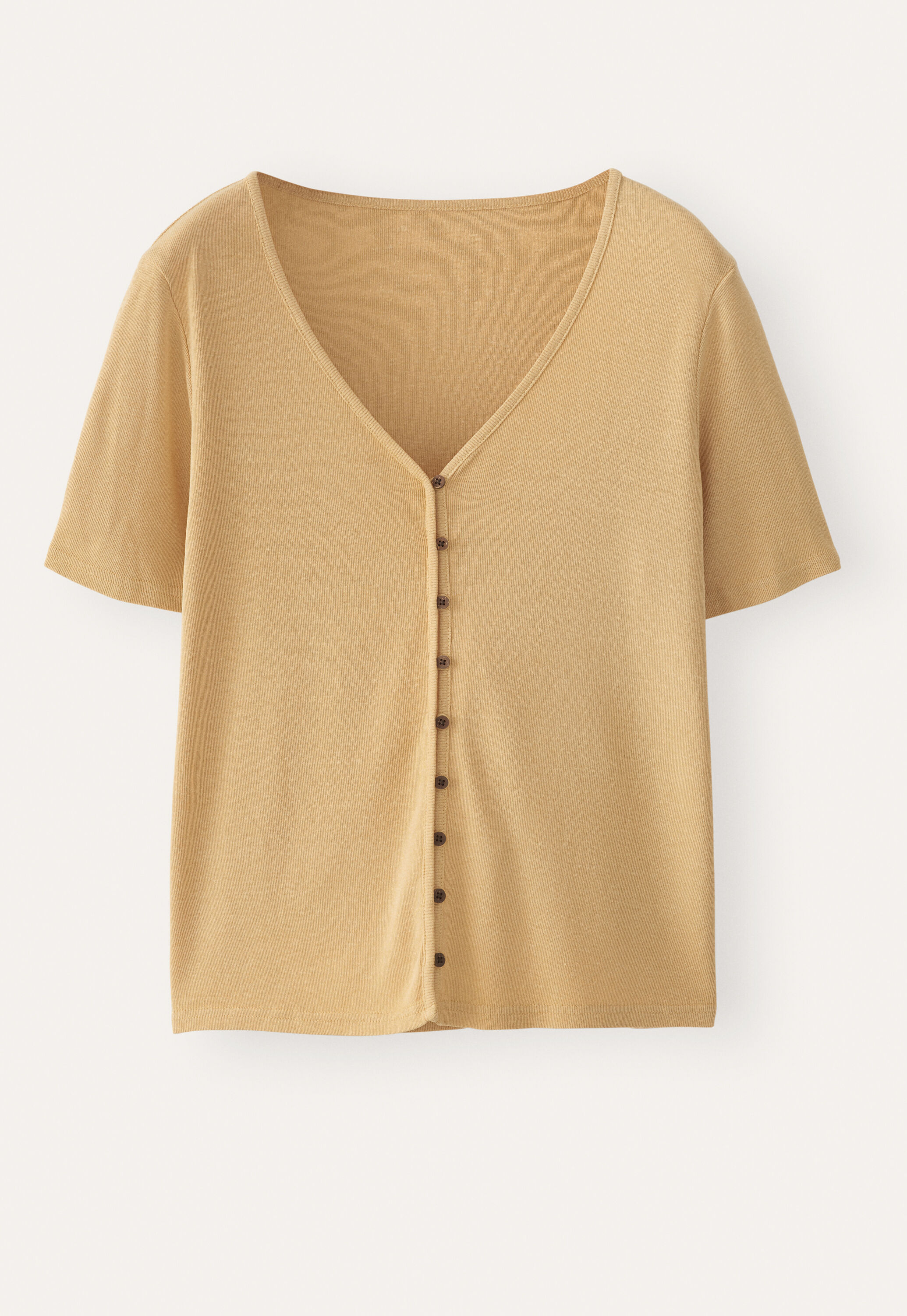 Button-through rib top