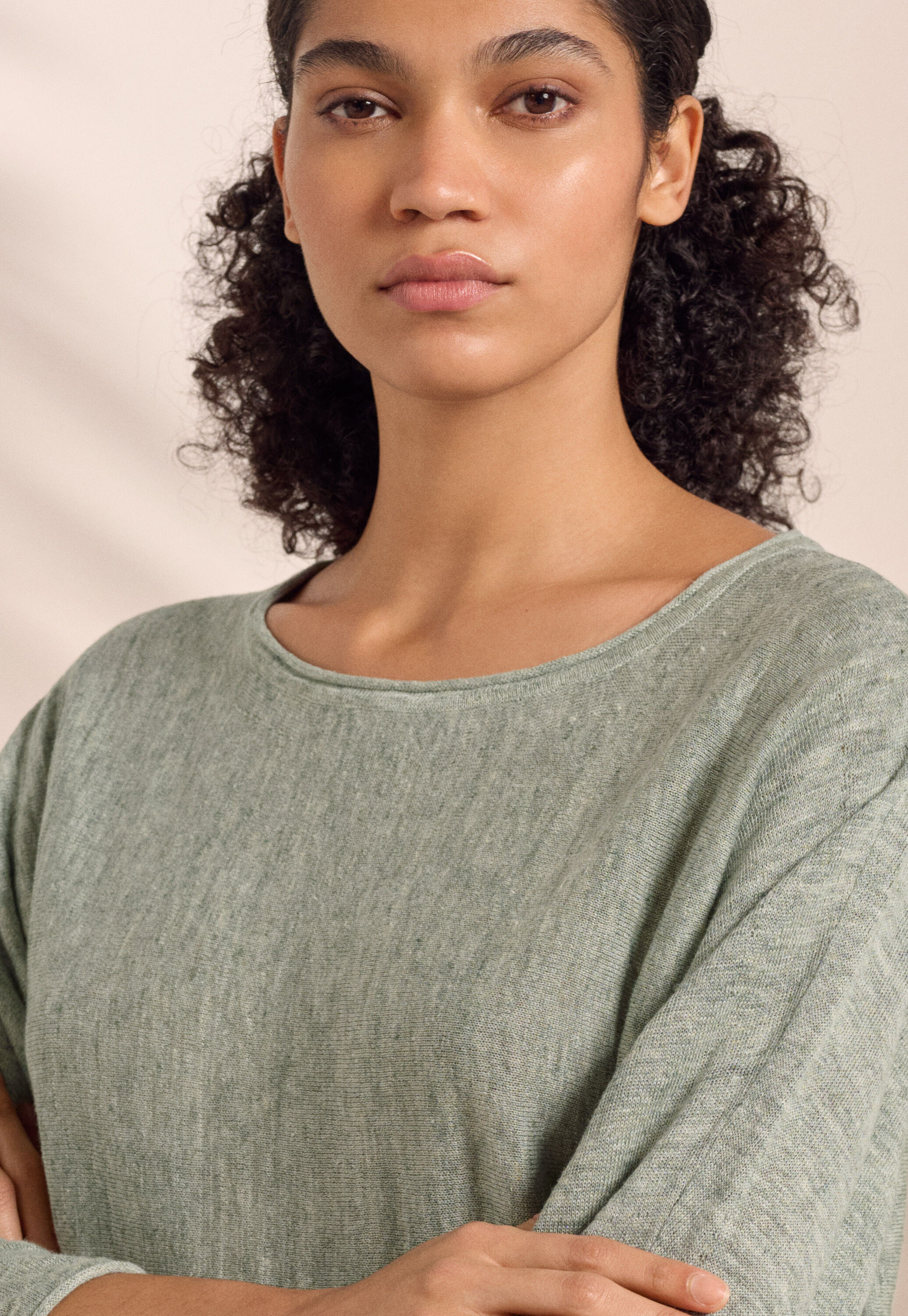 Dolman-sleeve sweater