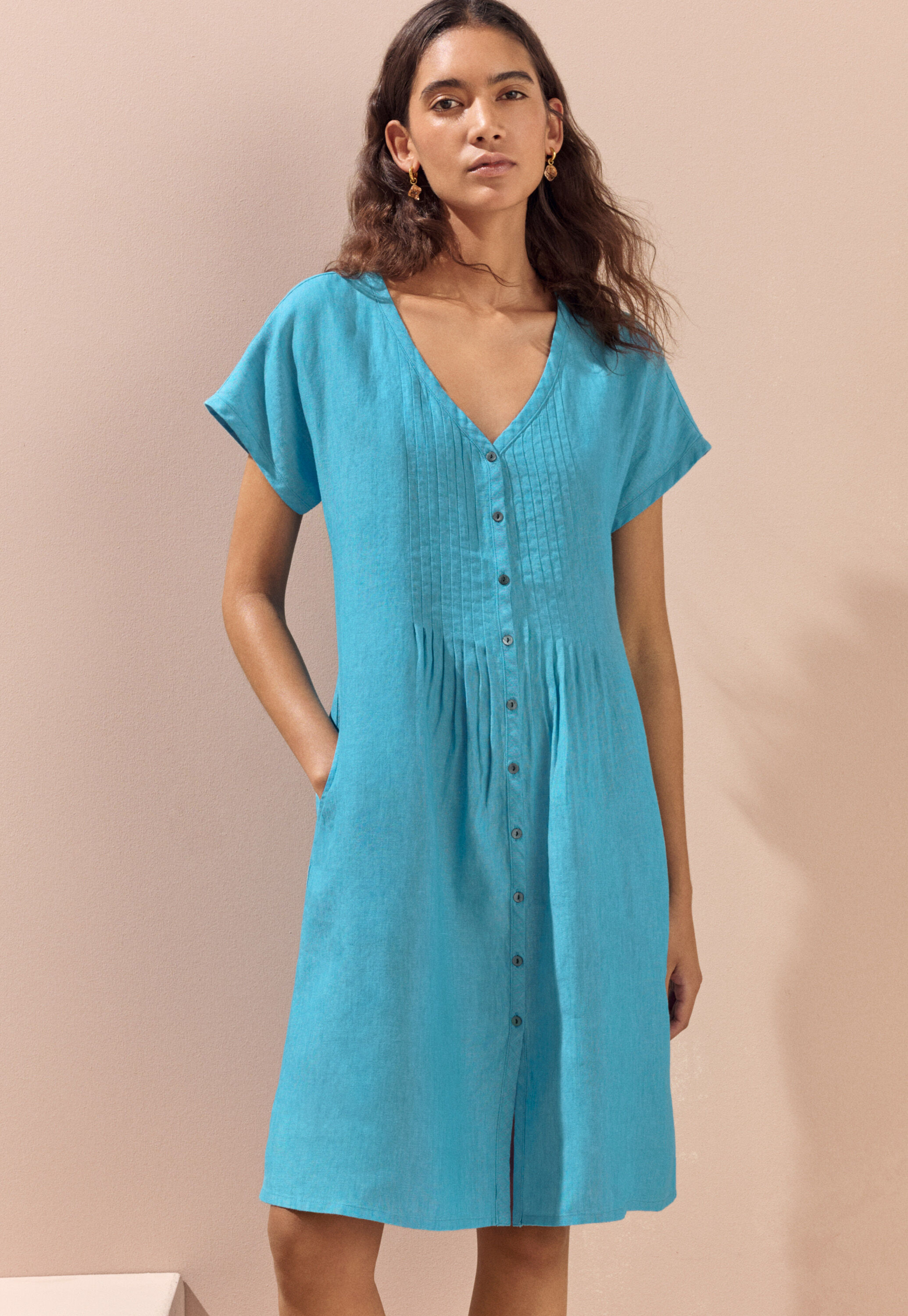 Tuck-detail dress
