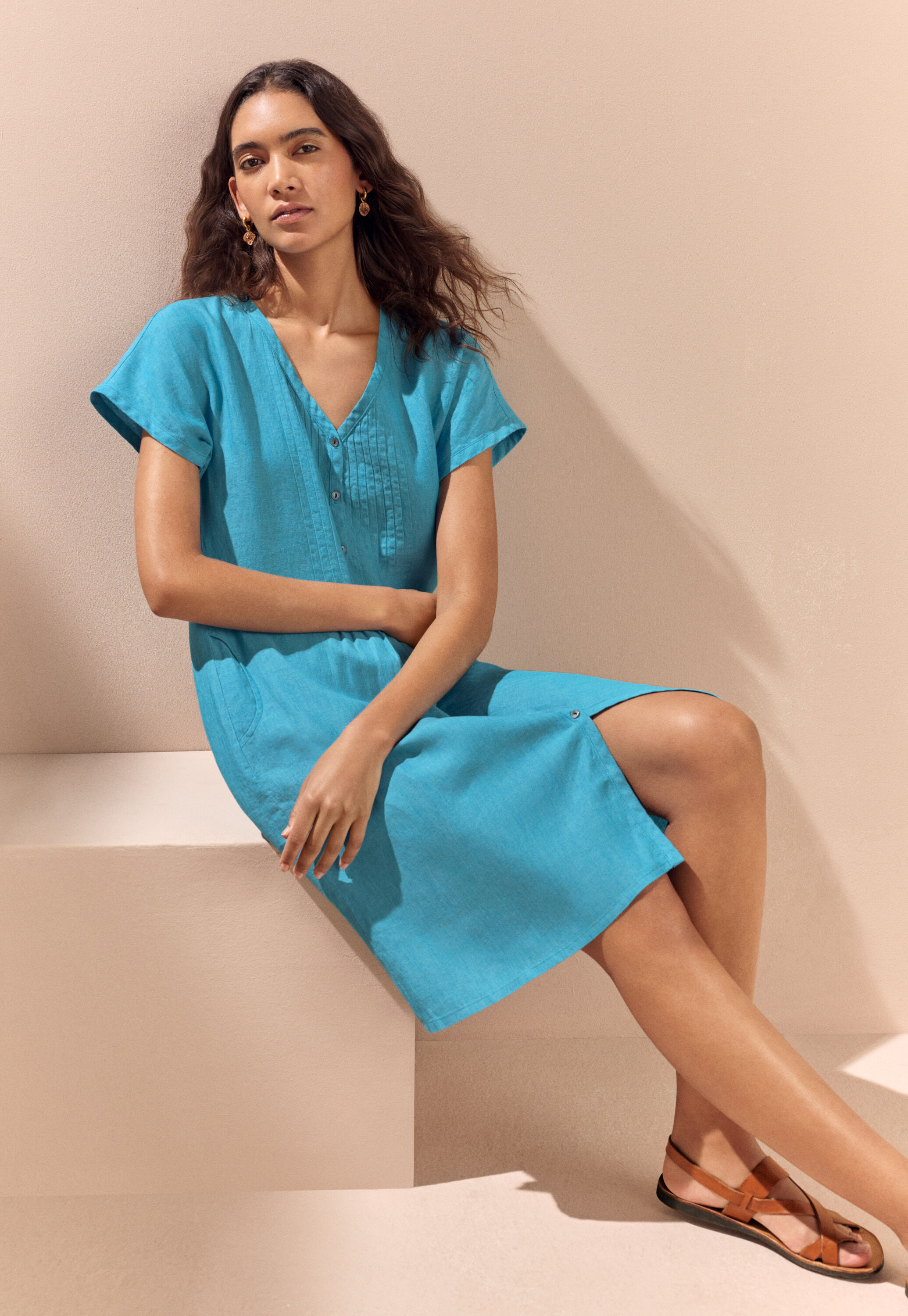 Tuck-detail dress