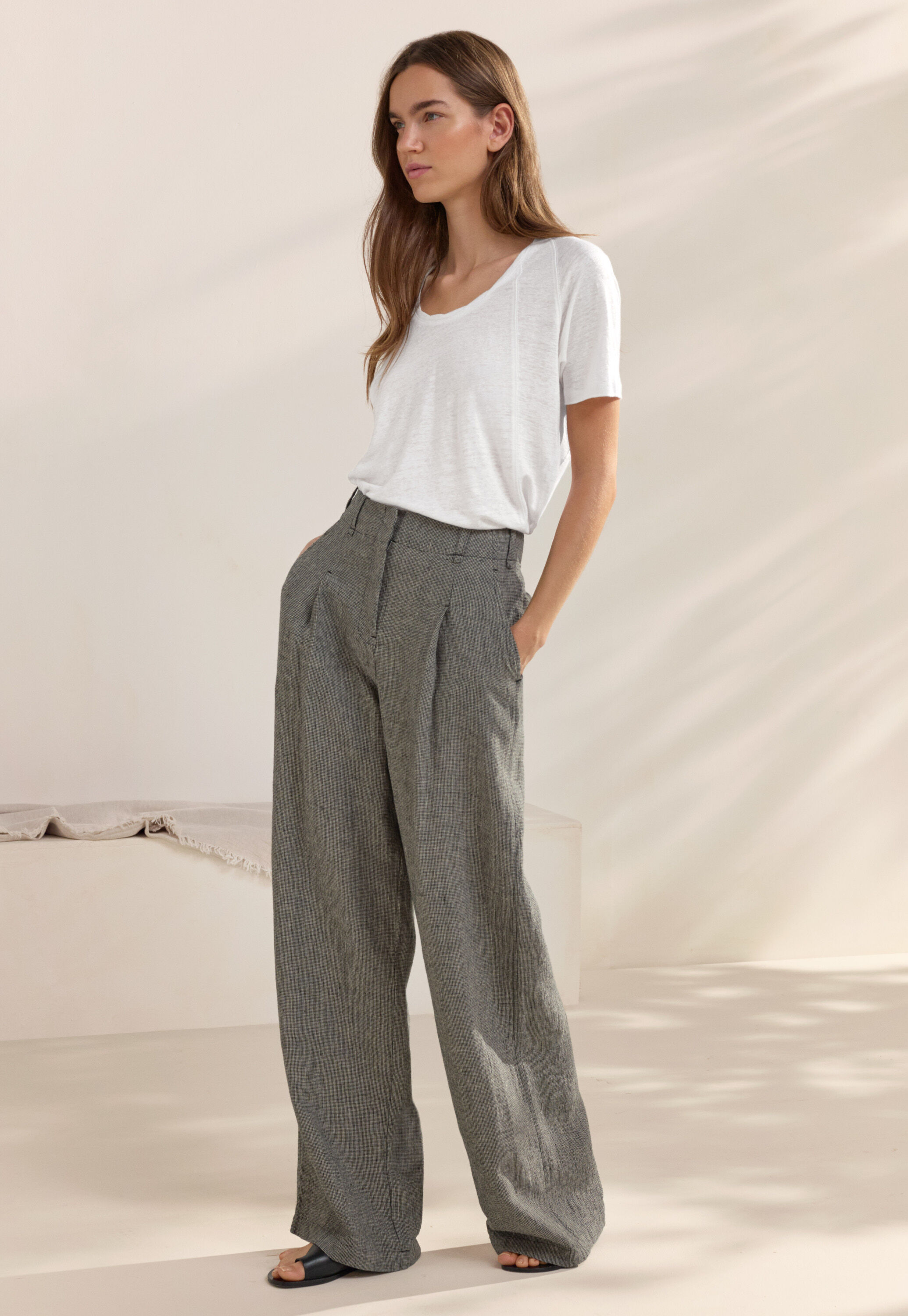 Pleat-front trousers
