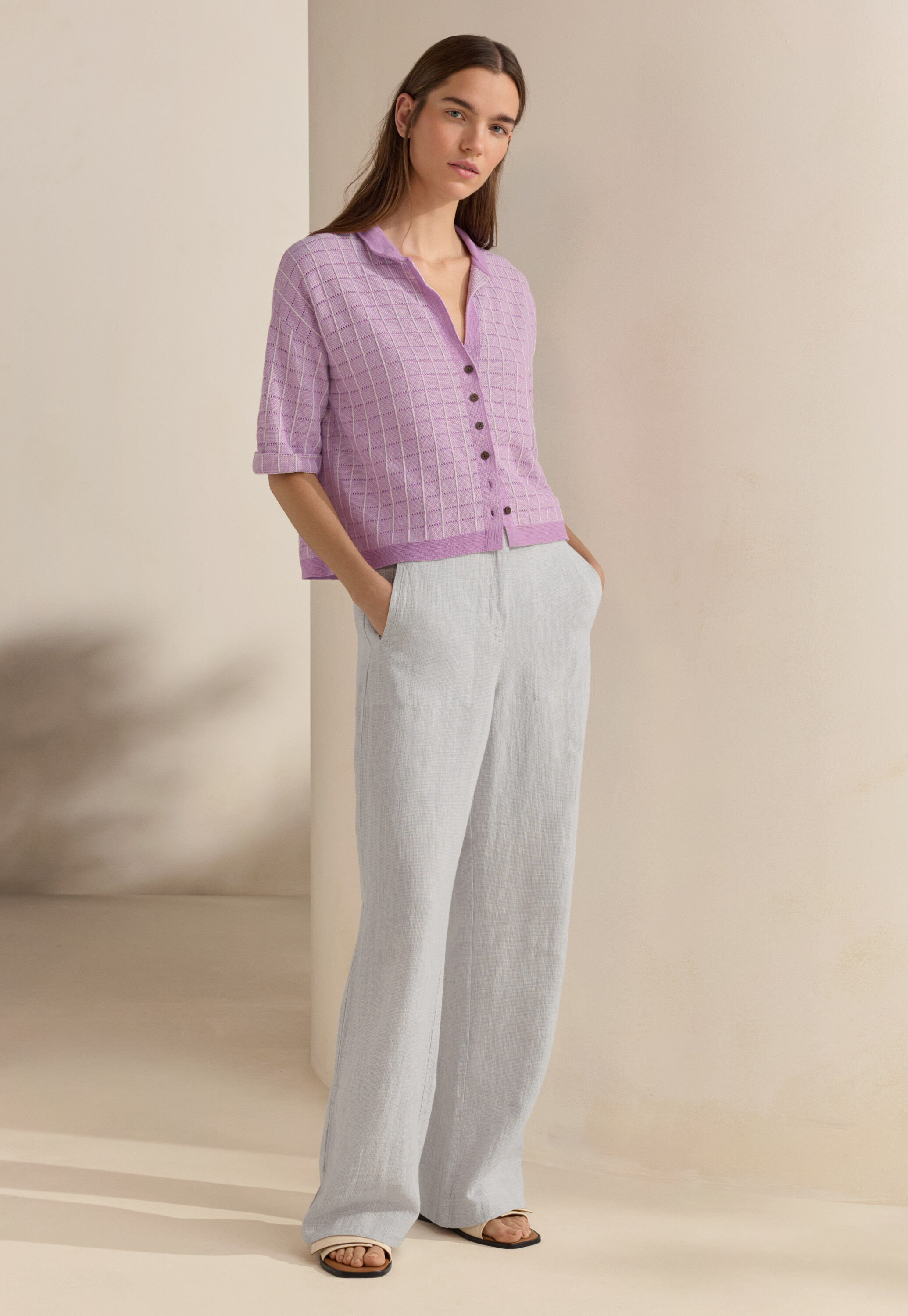 Check-stitch shirt