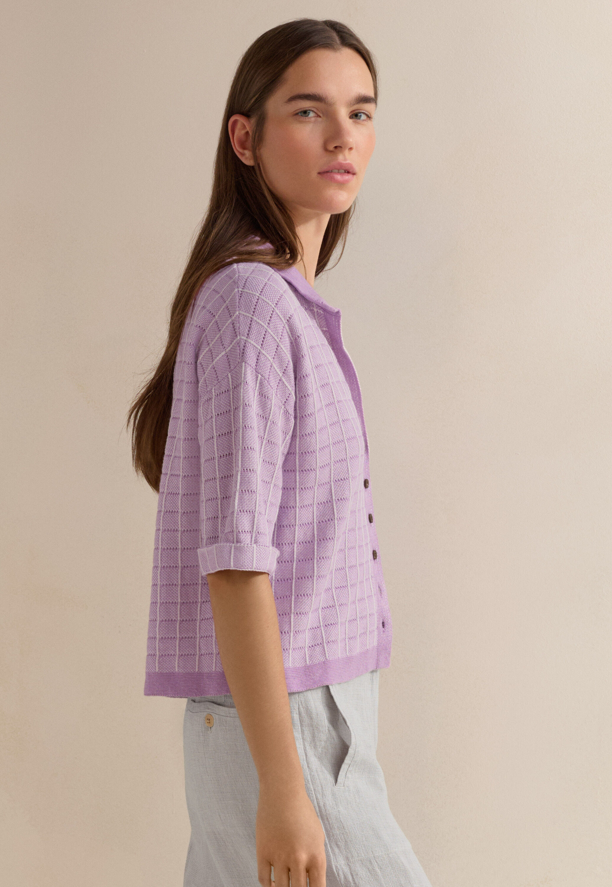 Check-stitch shirt