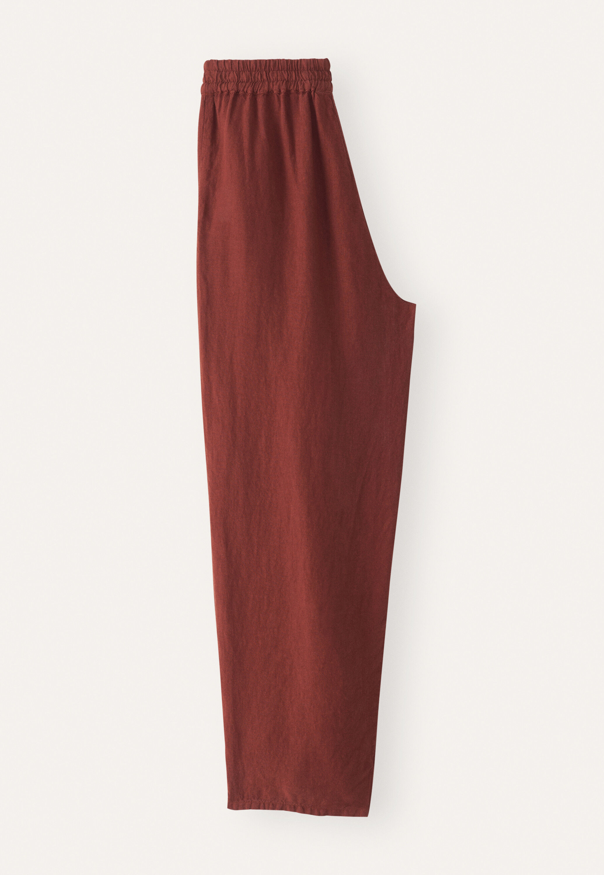 Pull-on tapered trousers