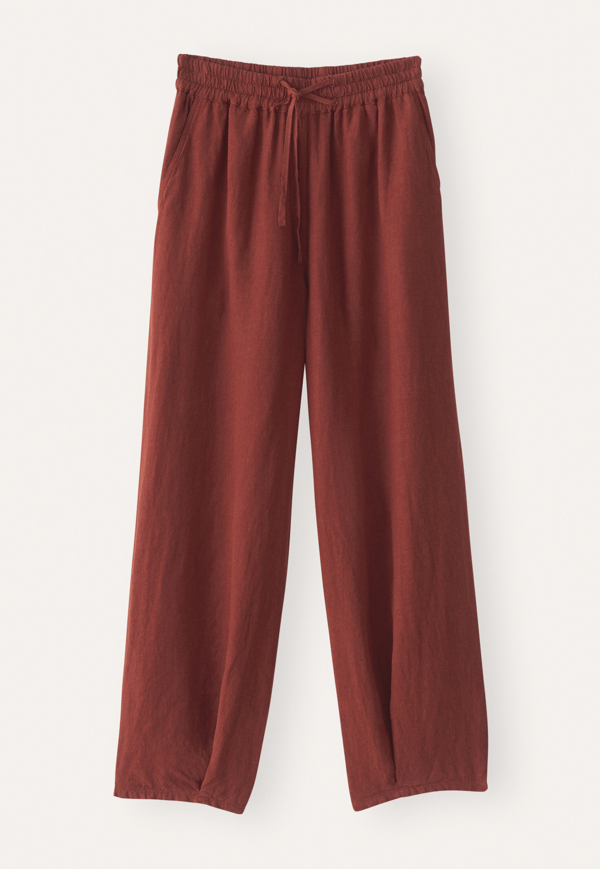 Pull-on tapered trousers