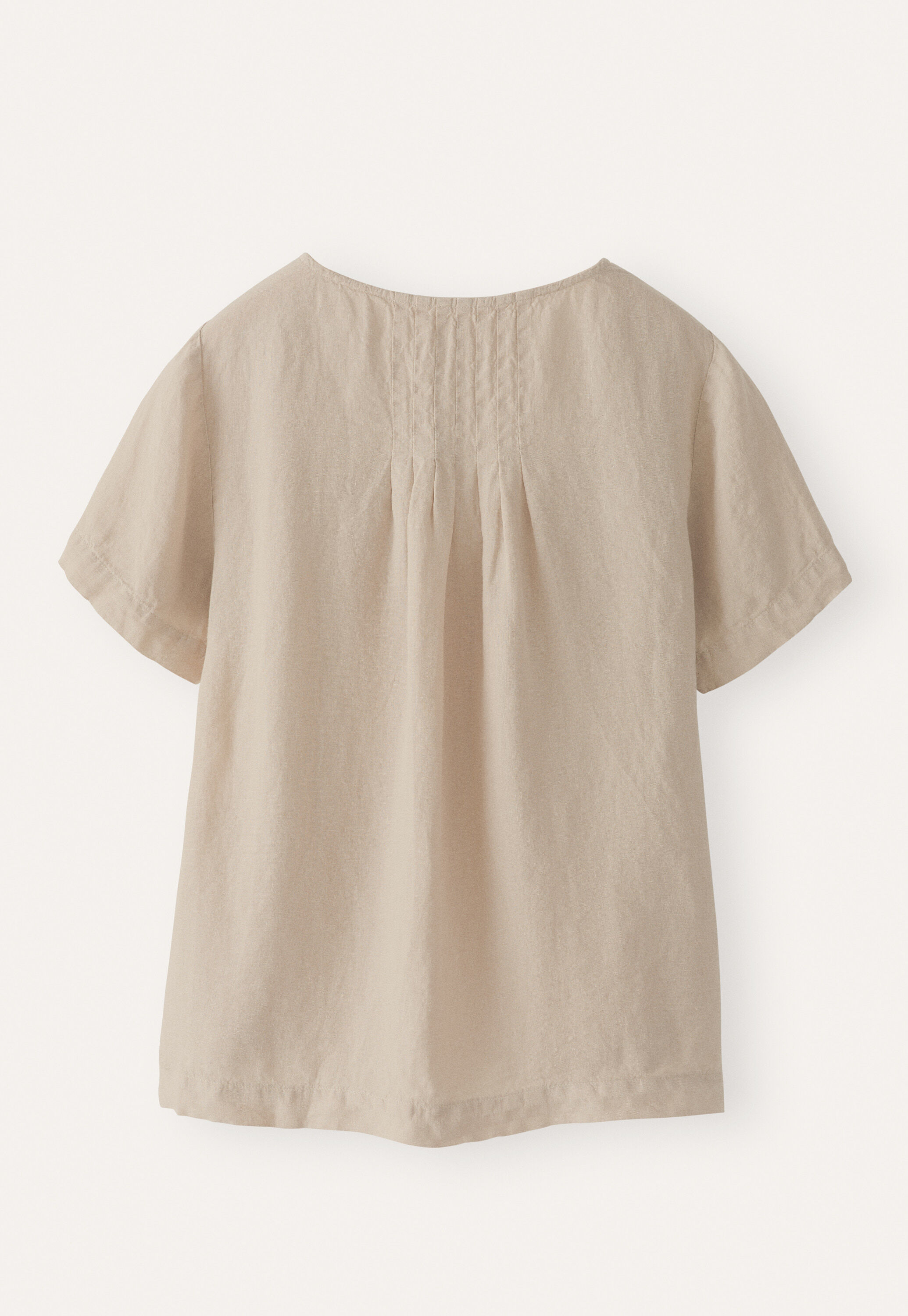 Pleated short-sleeve top