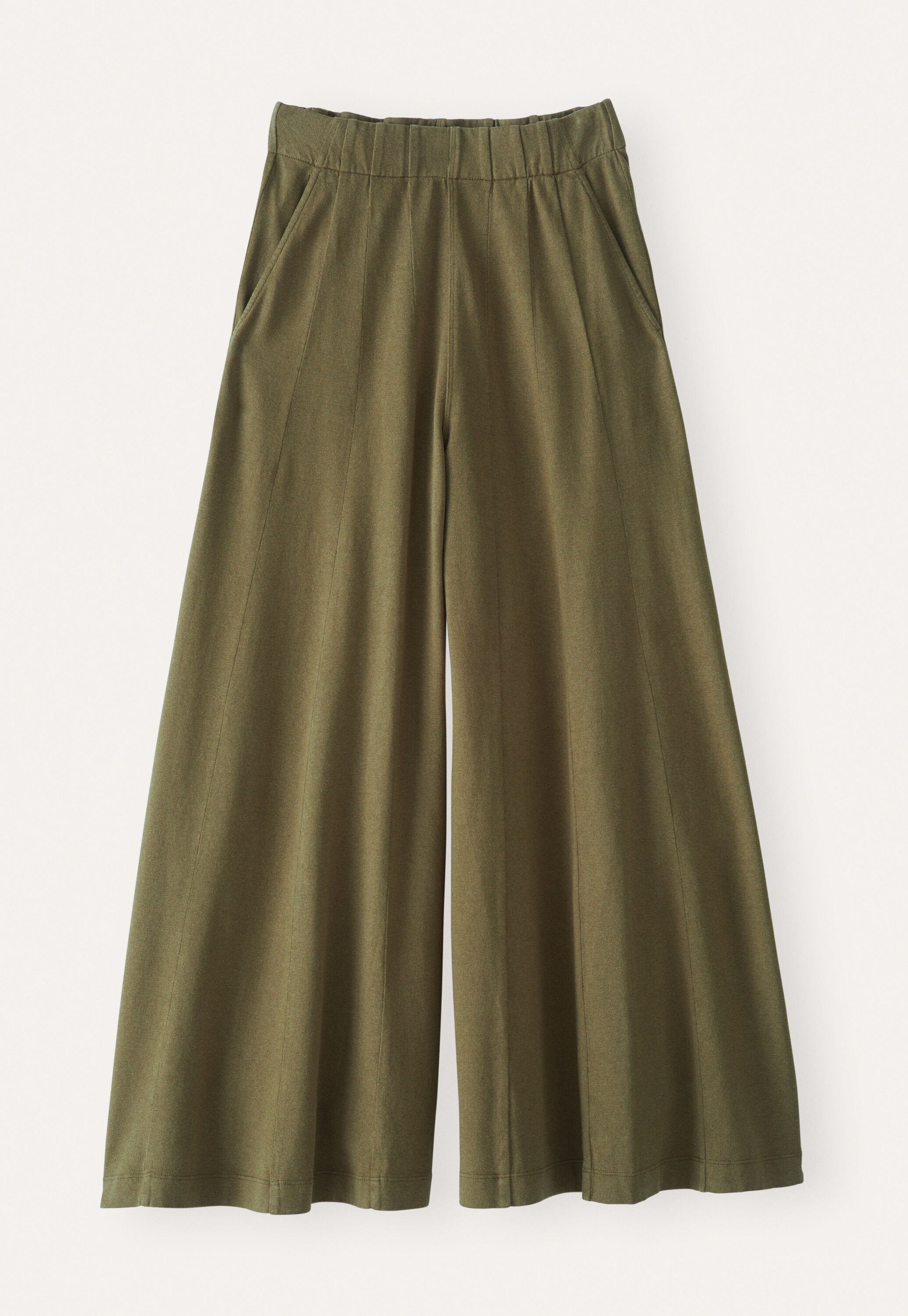 Wide-leg jersey trousers