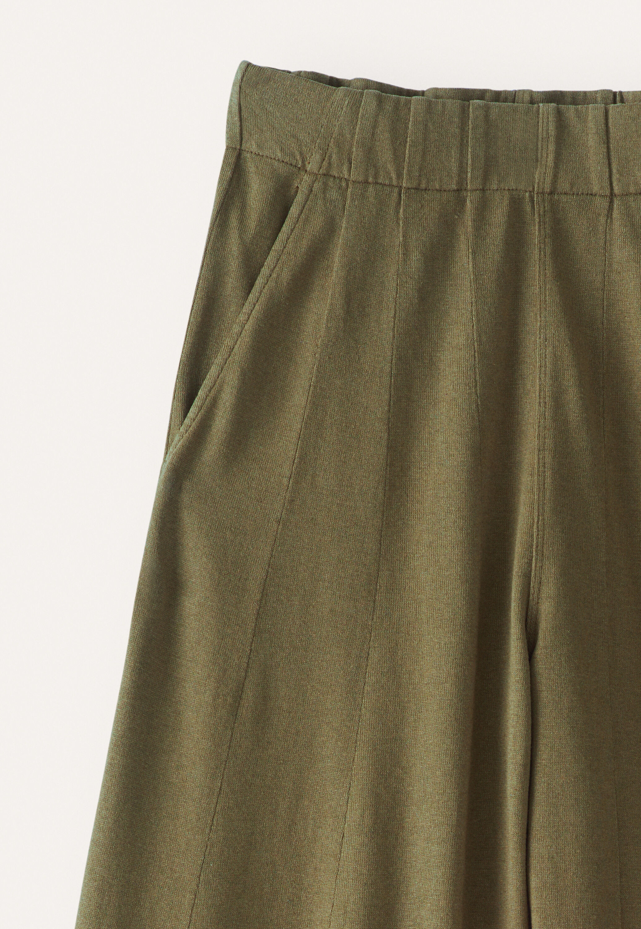 Wide-leg jersey trousers