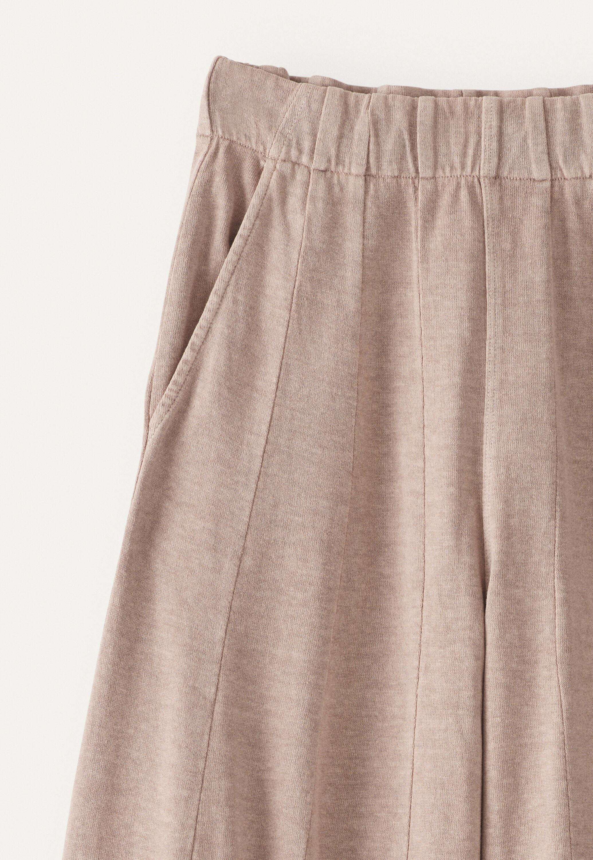 Wide-leg jersey trousers
